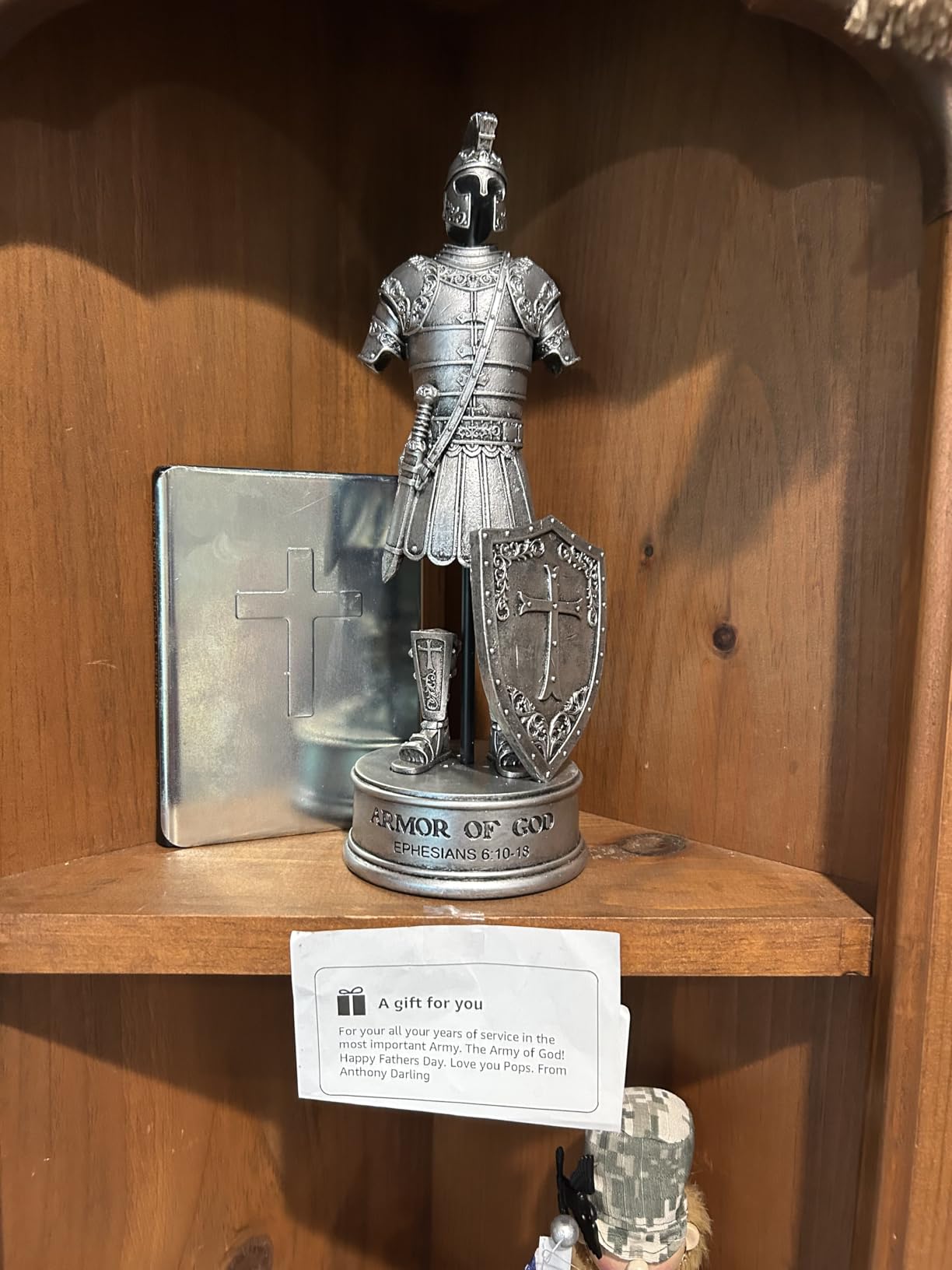 Grace4Joy Armor of God Statue, 10 Inches Full Armor of God Figurine DIY Creative Assembly Kit, Hand Painted Suit of Armor Resin Statue Tabletop Decor Funny Gifts for Men customer photo 1