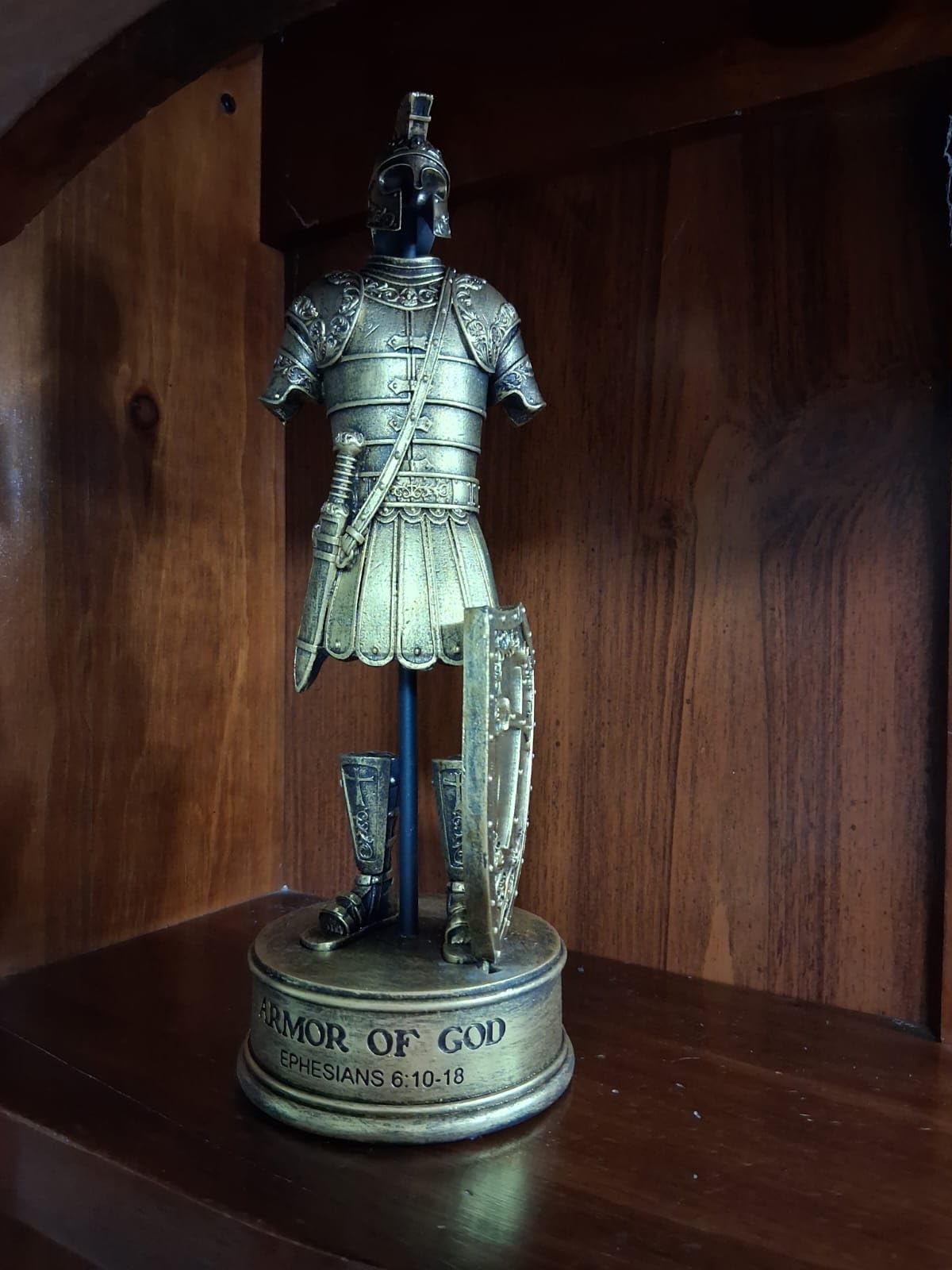 Grace4Joy Armor of God Statue, 10 Inches Full Armor of God Figurine DIY Creative Assembly Kit, Hand Painted Suit of Armor Resin Statue Tabletop Decor Funny Gifts for Men customer photo 2