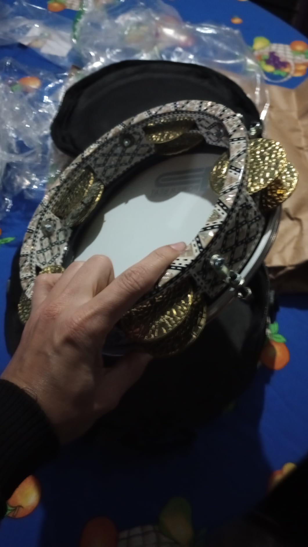 Pro Riq, Tambourine Mosaic Drum darbuka inlaid mother of pearl By FAMA customer photo 2