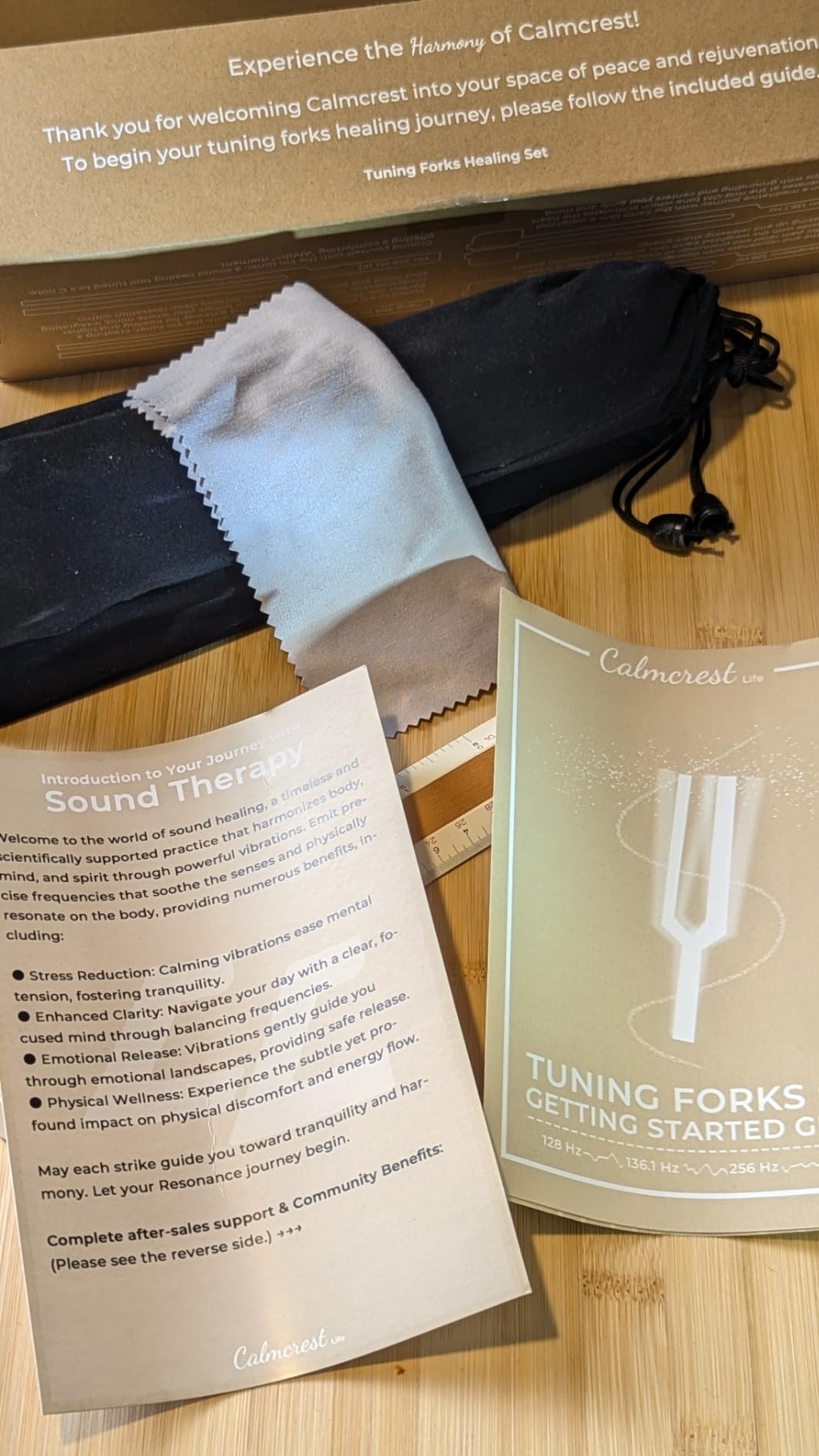 Harmony Tuning Forks for Healing Set (128Hz 136.1Hz 256Hz 384Hz) customer photo 1