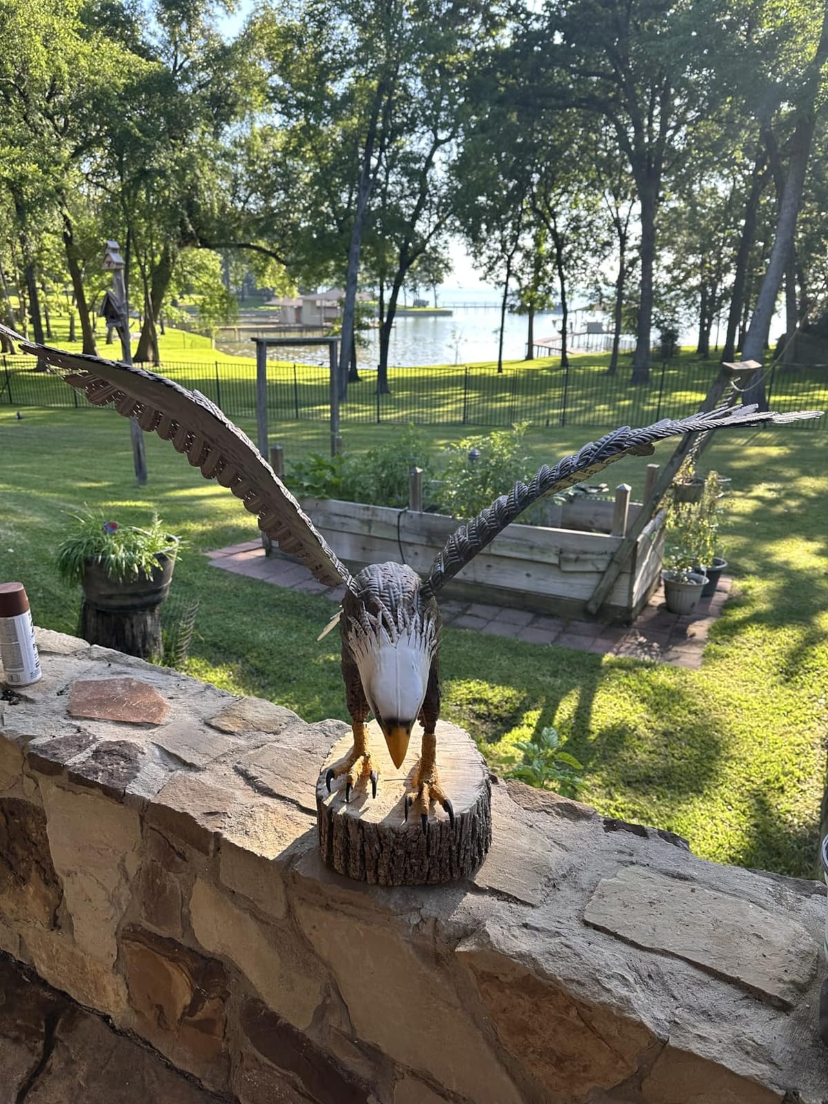 Kircust Metal Large American Bald Eagle Statue Outdoor Garden Decor customer photo 2