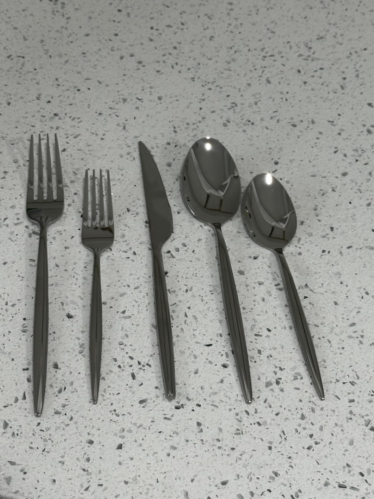 18/10 Silverware Set for 12, 60 Piece Gold Stainless Steel Flatware Cutlery customer photo 2