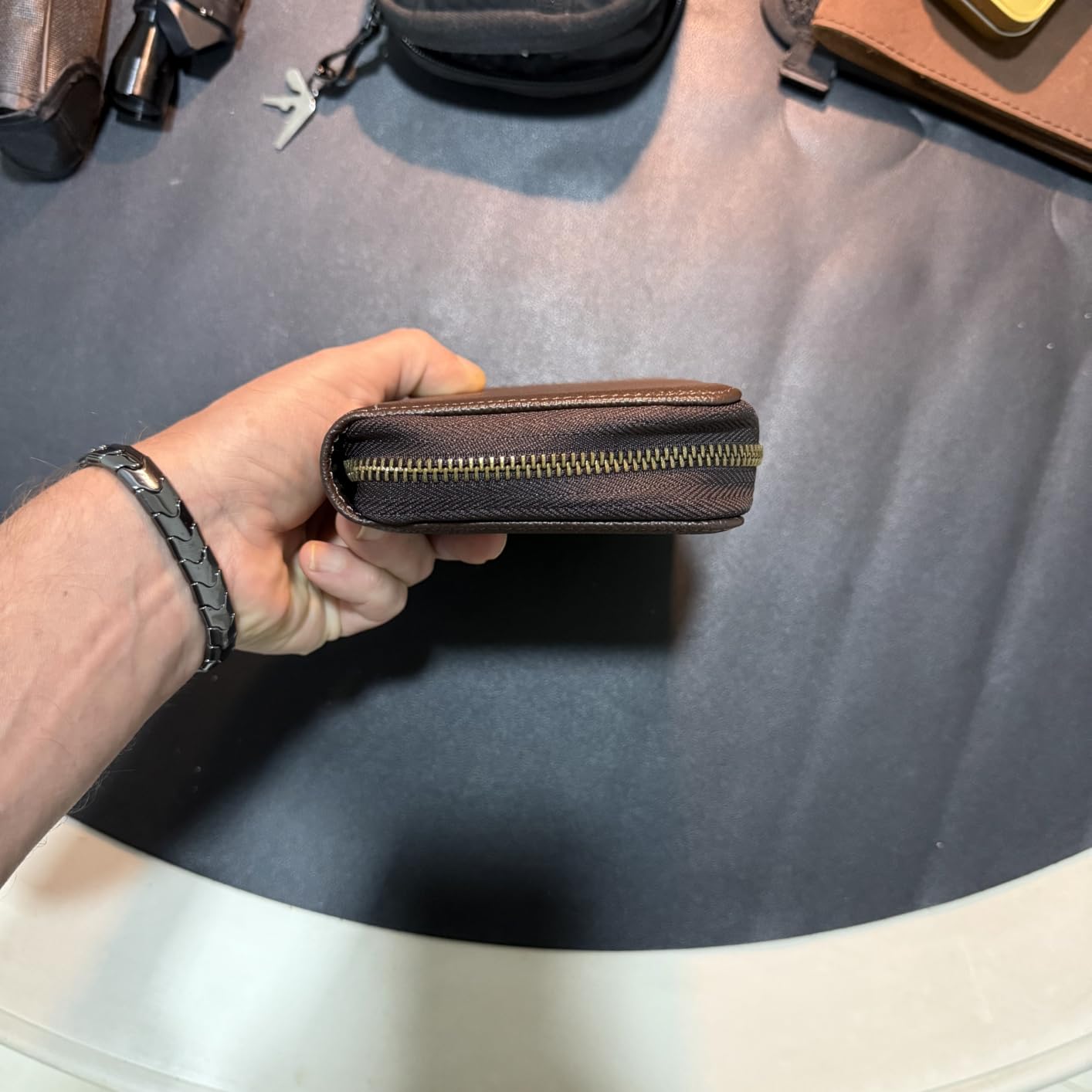 Fountain Pen Leather Pen Case 10 Divided Slots, Rollerball Pen Holder Handmade Display Organizer Zippered Pouch customer photo 1
