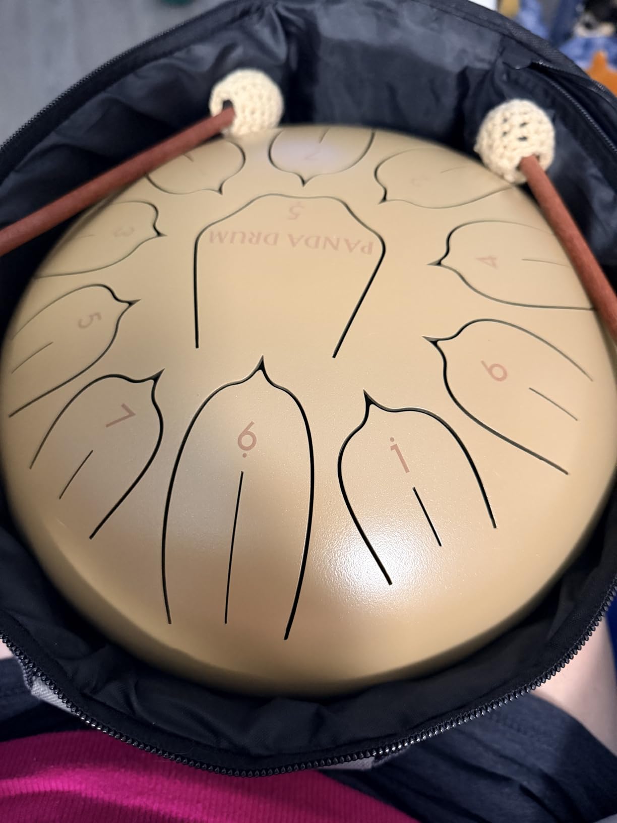 Panda Drum Plus (Sandstone) | Steel Tongue Drum | 11 Inch | Calming Handpan customer photo 1