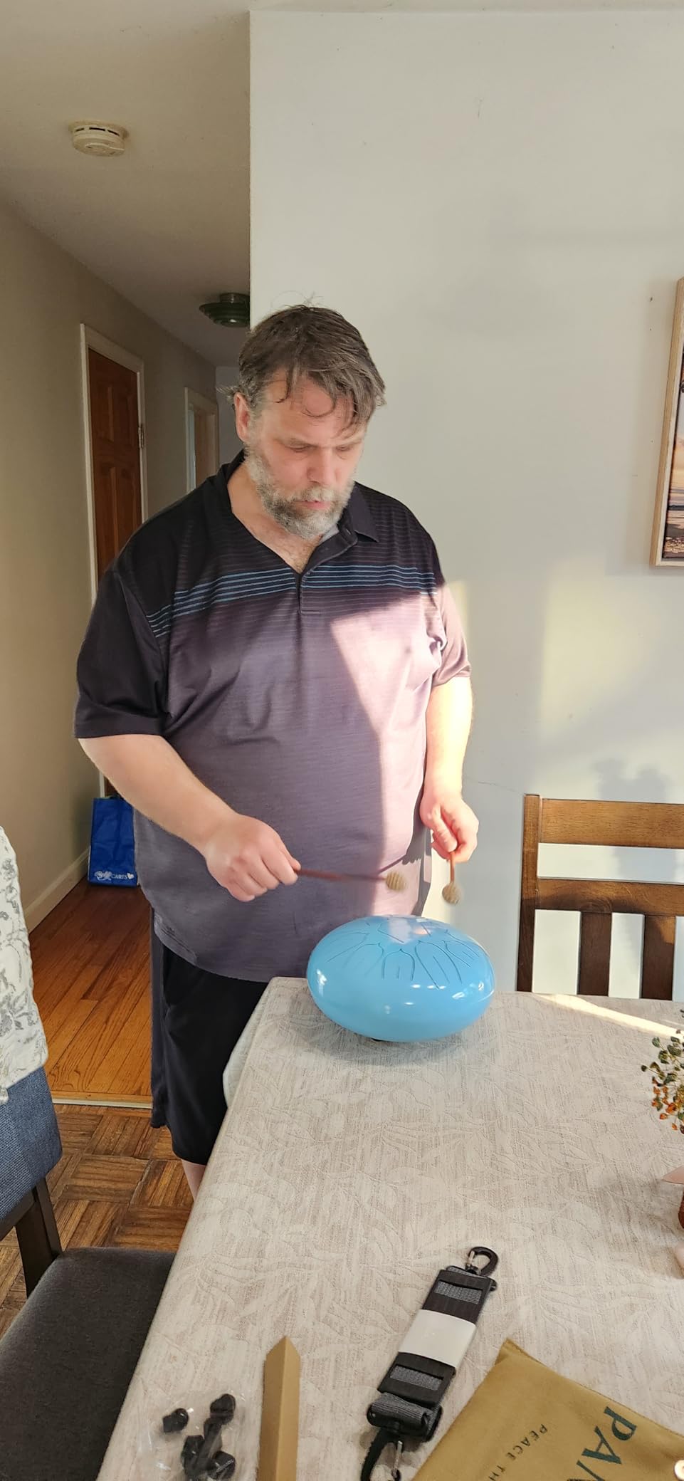 Panda Drum Plus (Sandstone) | Steel Tongue Drum | 11 Inch | Calming Handpan customer photo 2