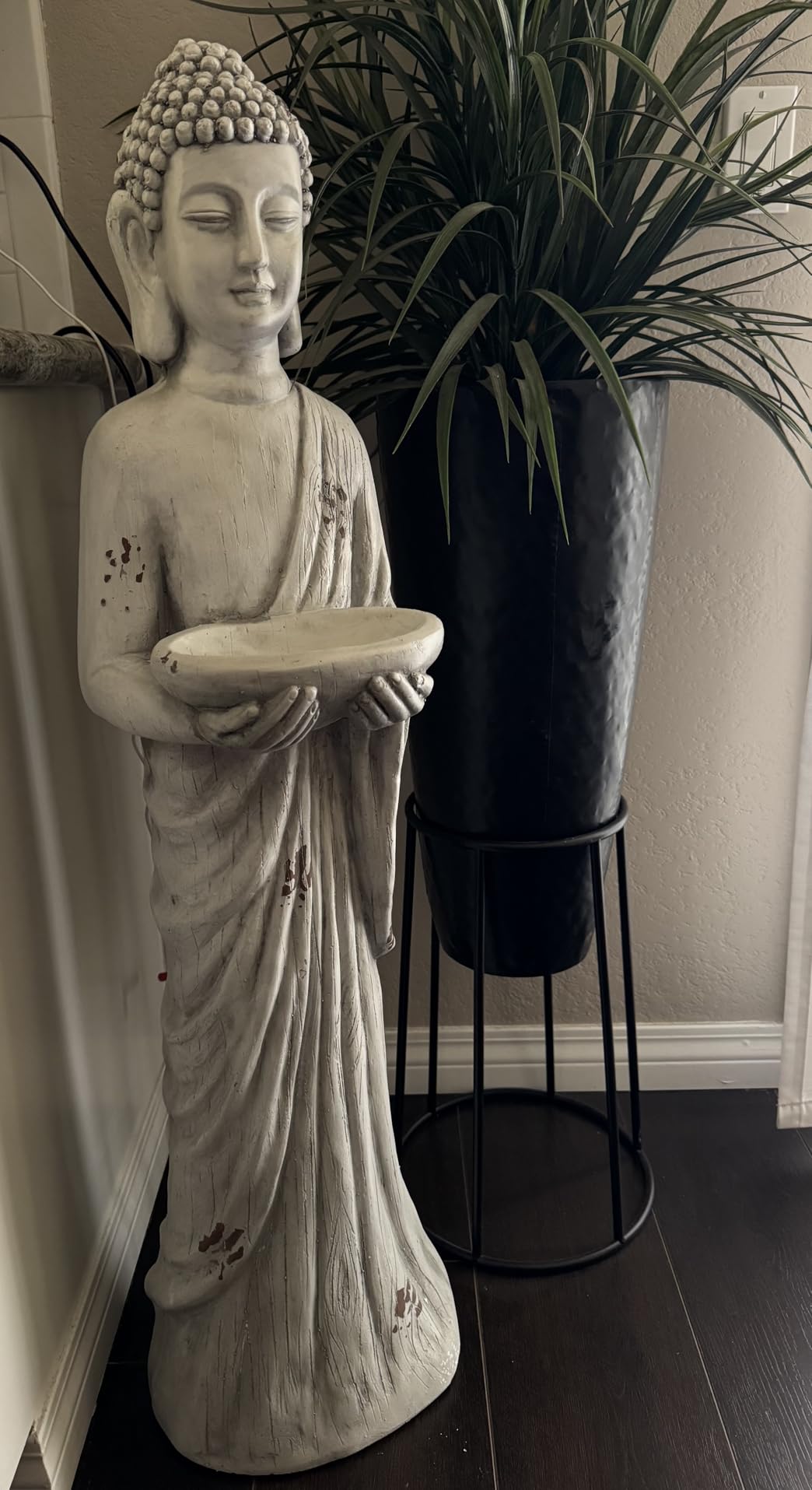 Extra-Large Buddha Statue Outdoor,3.5Ft Asian Decor with Birdfeeder customer photo 1