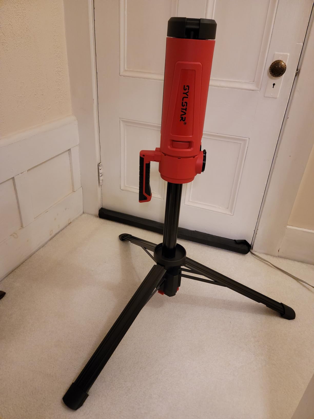 SYLSTAR Hybrid Powered LED Work Light with Tripod, 12000 Lumens Corded & Rechargeable Battery Work Light, 7.4ft Aluminum Telescopic Stand, 3 Brightness Levels, IP65, Dual Head, Portable Job Site Light customer photo 2