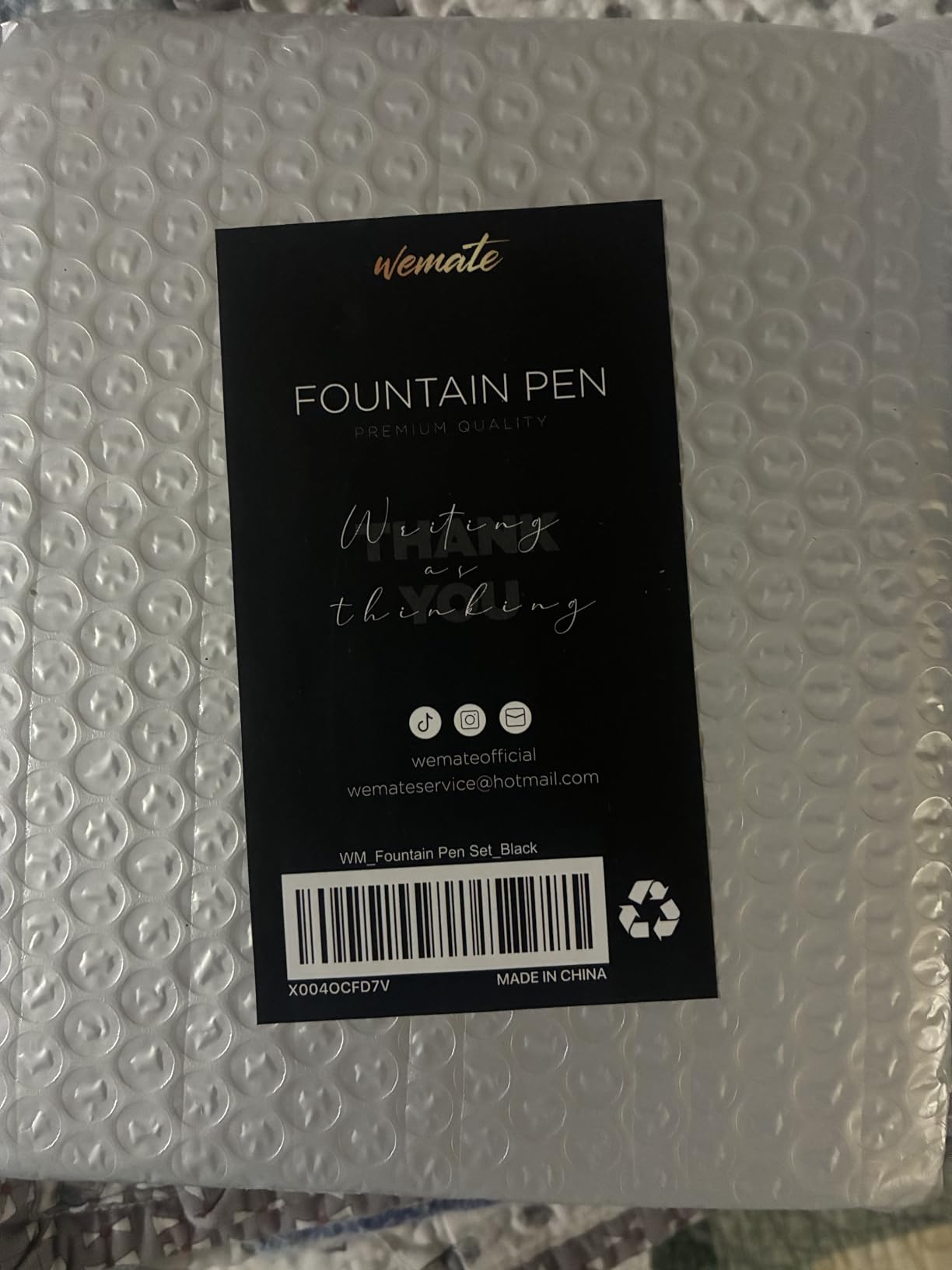 WEMATE Fountain Pen Set for Writing, Fine Nib, Black Ebony customer photo 1
