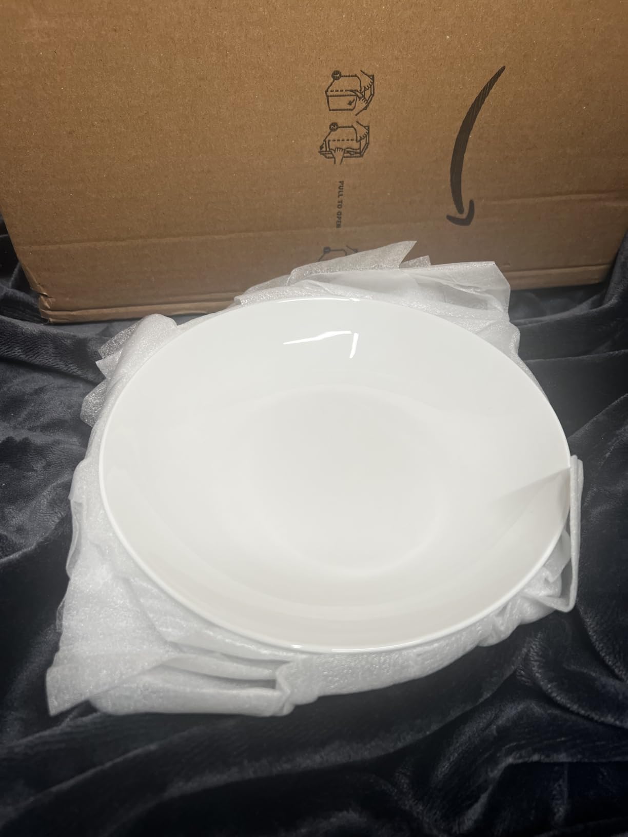 Bone China Pasta Bowls Set of 6, 23.5 oz, 8 Inch White customer photo 2