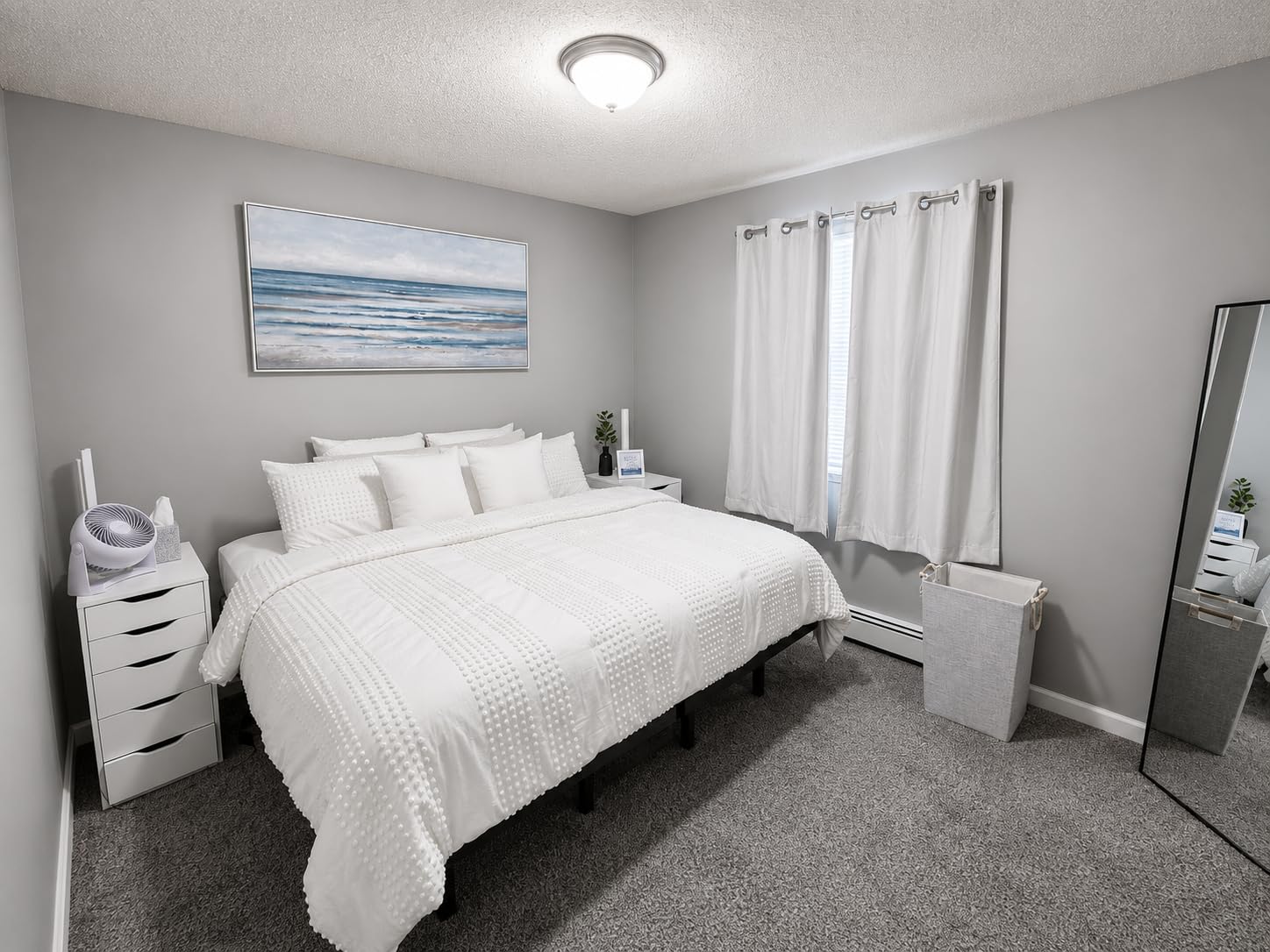 Large Framed Coastal Wildflower Landscape Wall Art for Living Room, 60x30 customer photo 2