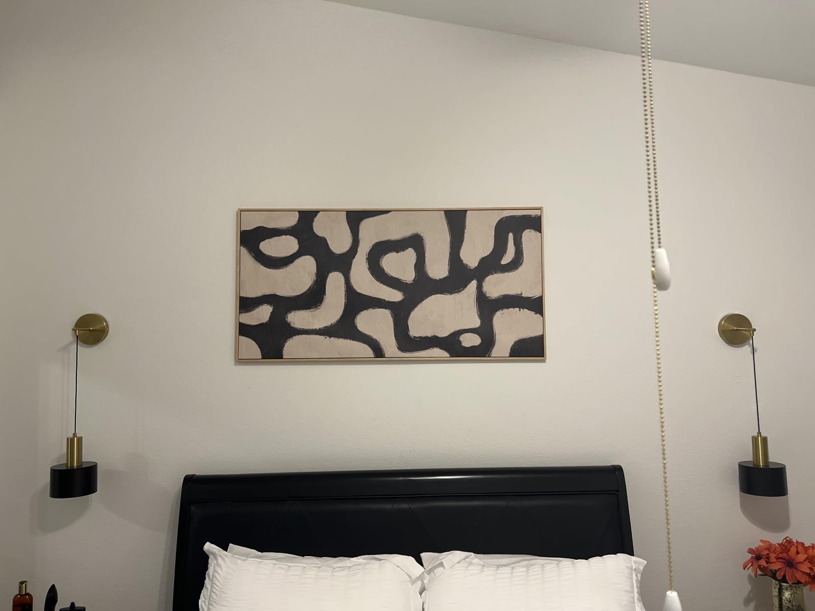 Oversized Framed Abstract Horizontal Wall Art for Living Room, 72x36 Inch customer photo 1