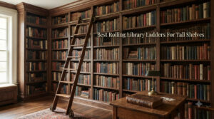 Best Rolling Library Ladders For Tall Shelves