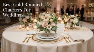 Best Gold Rimmed Chargers For Weddings