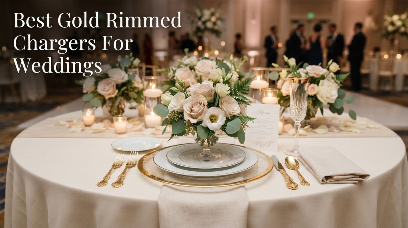 Best Gold Rimmed Chargers For Weddings