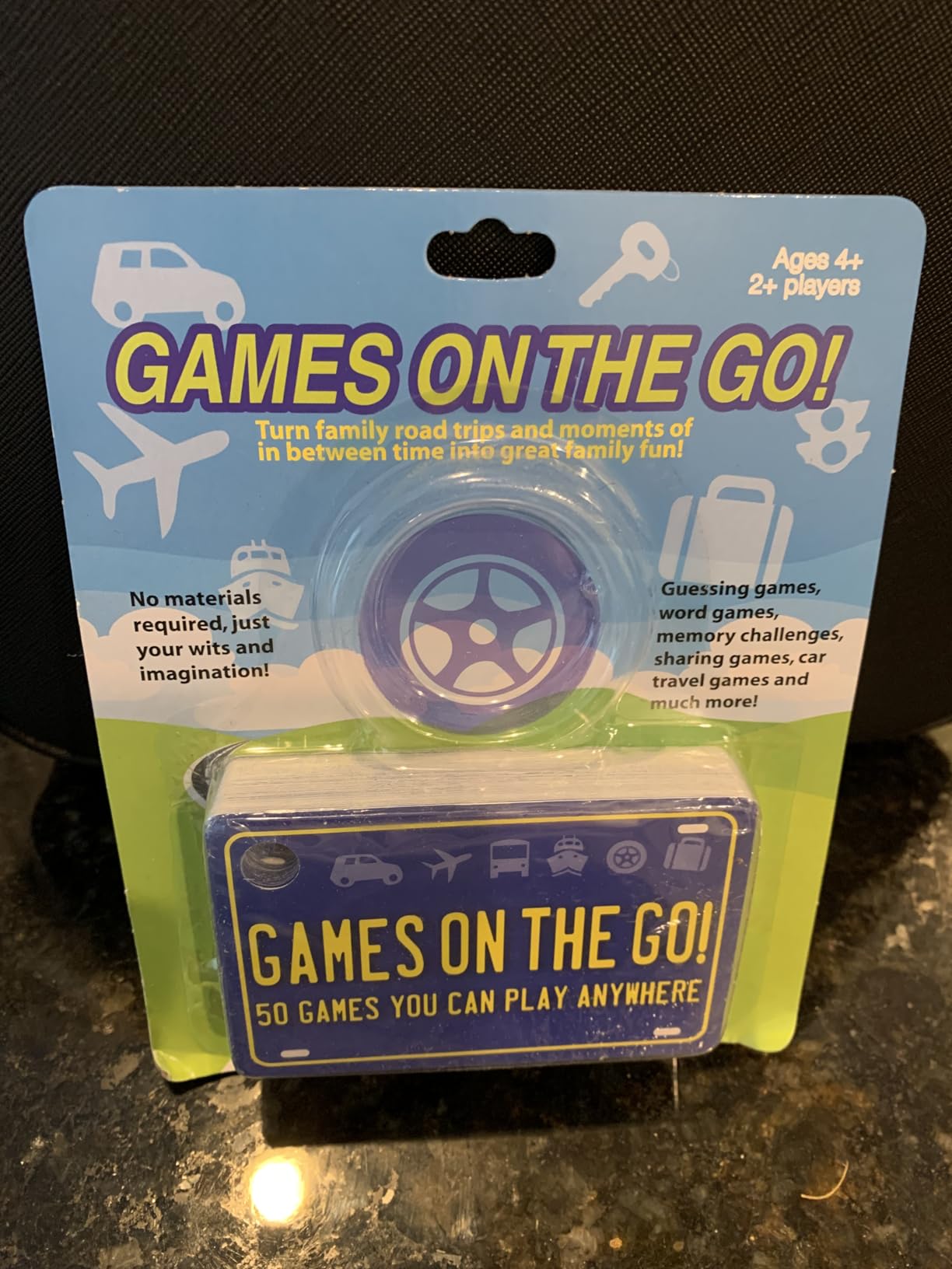 Games on the Go by Continuum Games - Portable Roadtrip Family Games to Challenge and Entertain for 2+ players , Blue customer photo 1