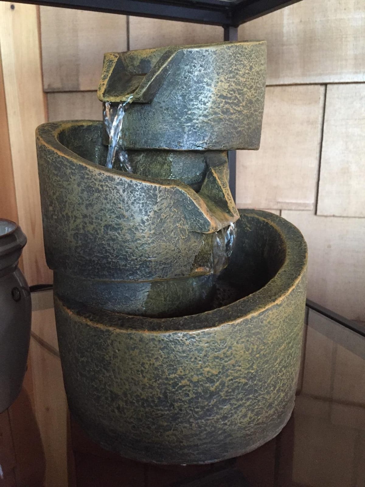 3-Tier Bronze Stone Contemporary 9 3/4