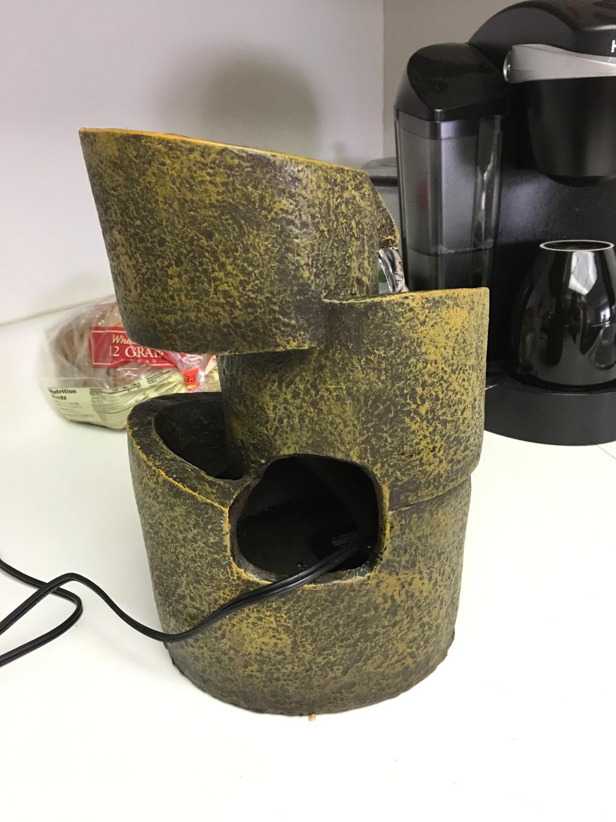 3-Tier Bronze Stone Contemporary 9 3/4
