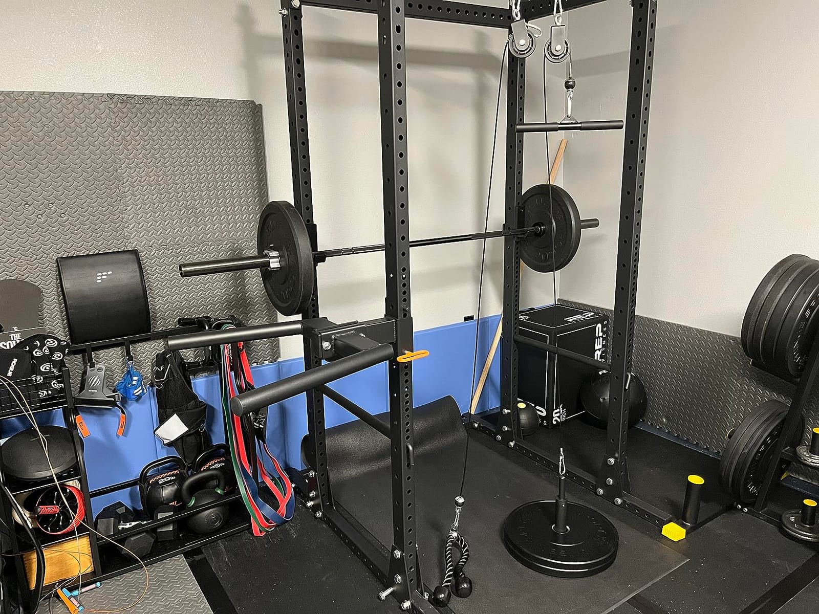 FringeSport Black Bumper Plates Set and Pairs - Dead Bounce Olympic Weight Plate - Rubber Weight Plates with Steel Insert Strength Training Plates (10lb - 460lb) customer photo 1