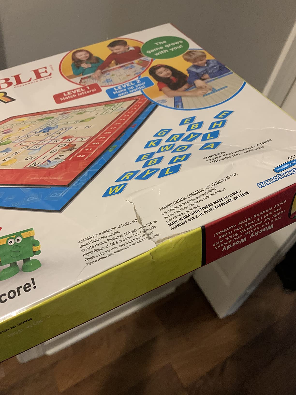 Hasbro Gaming Scrabble Junior Board Game | 2-4 Players | Family Educational Word Games for Kids | Back to School Gifts for Classroom | Ages 5+ customer photo 2