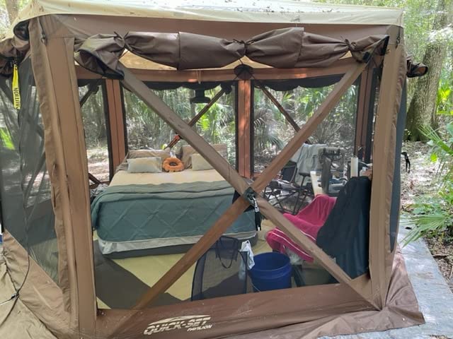 CLAM Pavilion Screen Tent | 12.5 Ft Pop Up Gazebo - Brown 8-Person Shelter customer photo 1