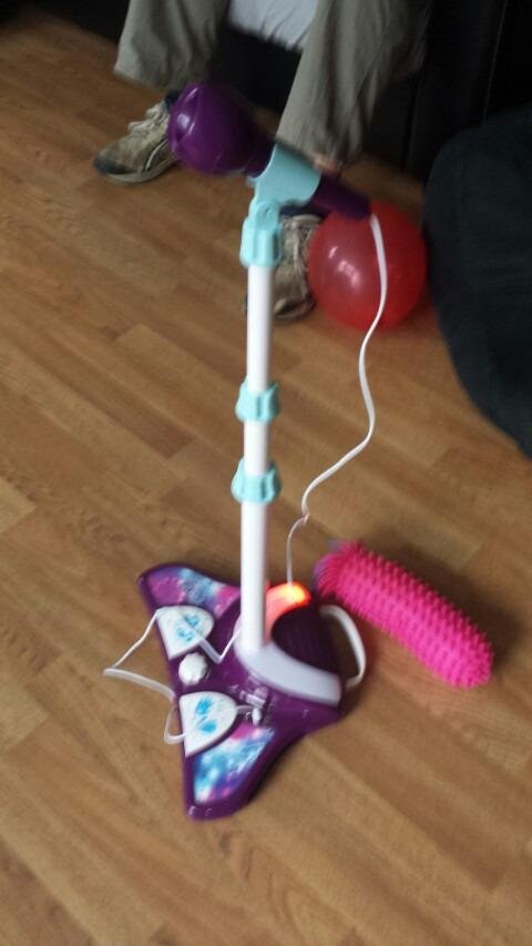 Little Pretender Kids Karaoke Machine, 2 Mics, Adjustable Stand & Lights customer photo 1