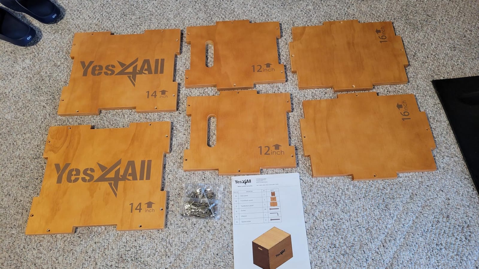 Yes4All 3-in-1 Wooden Plyo Box for Home Gym customer photo 2