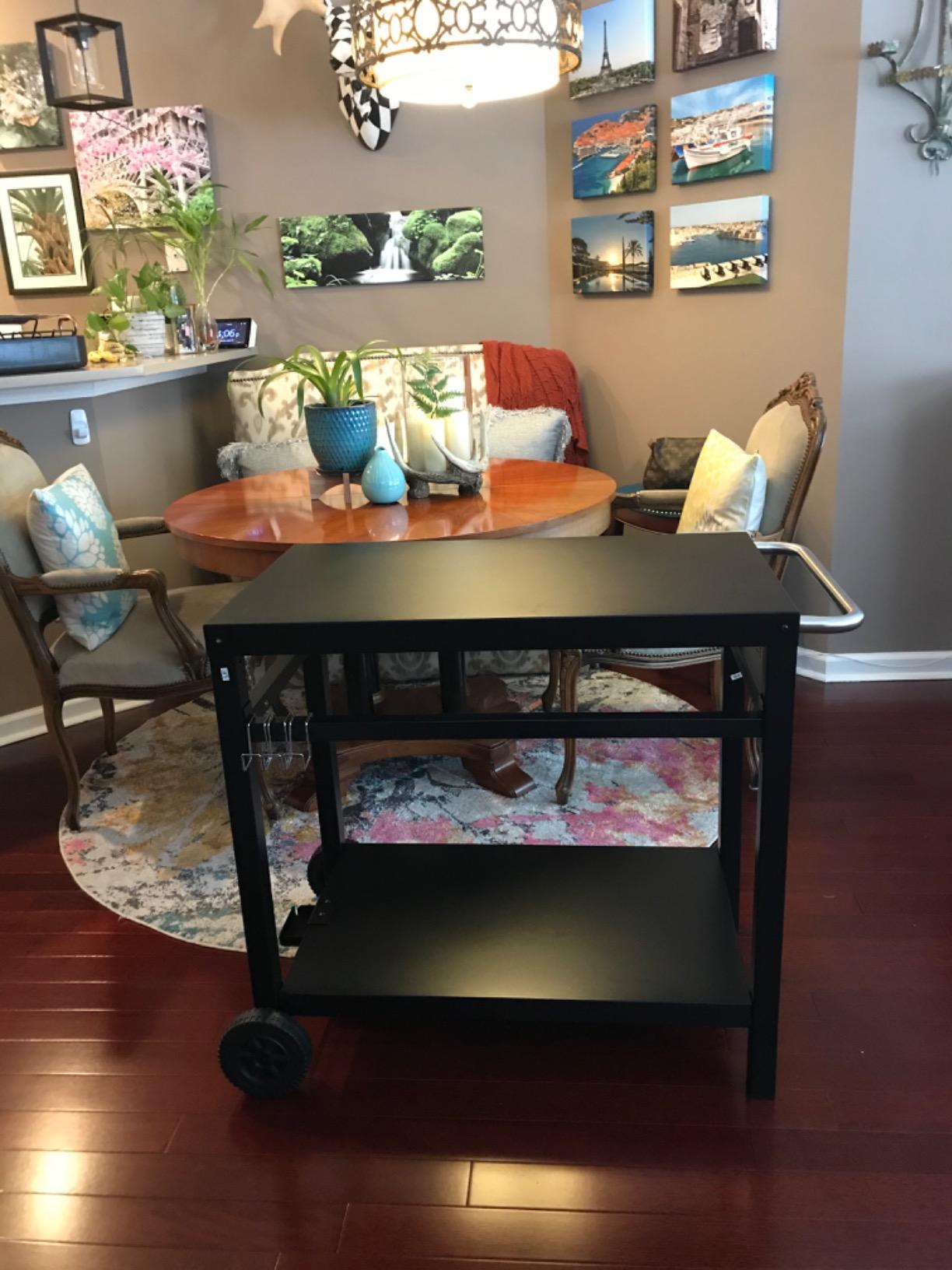 Royal Gourmet Dining Cart Table with Double-Shelf PC3401S (Silver) customer photo 1