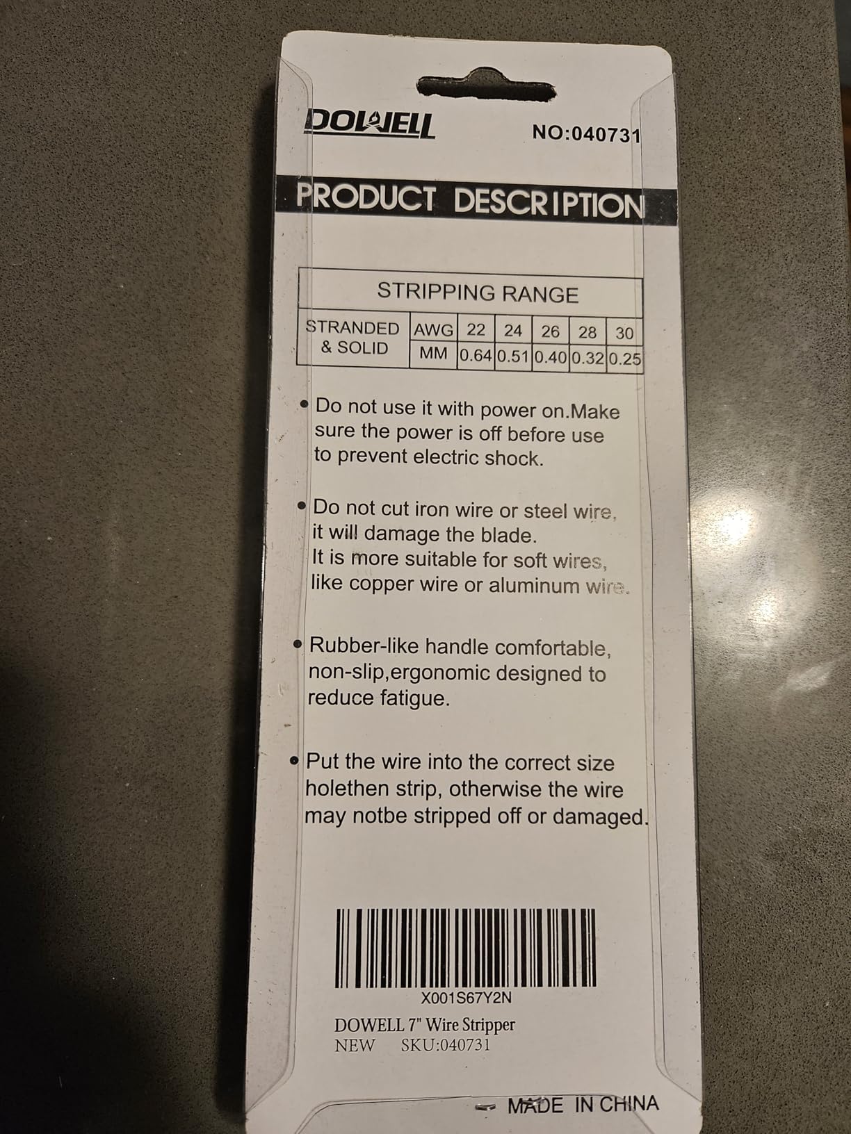 DOWELL Wire Stripper, 22-30 AWG Wire Cutter, Stripping Tool customer photo 1