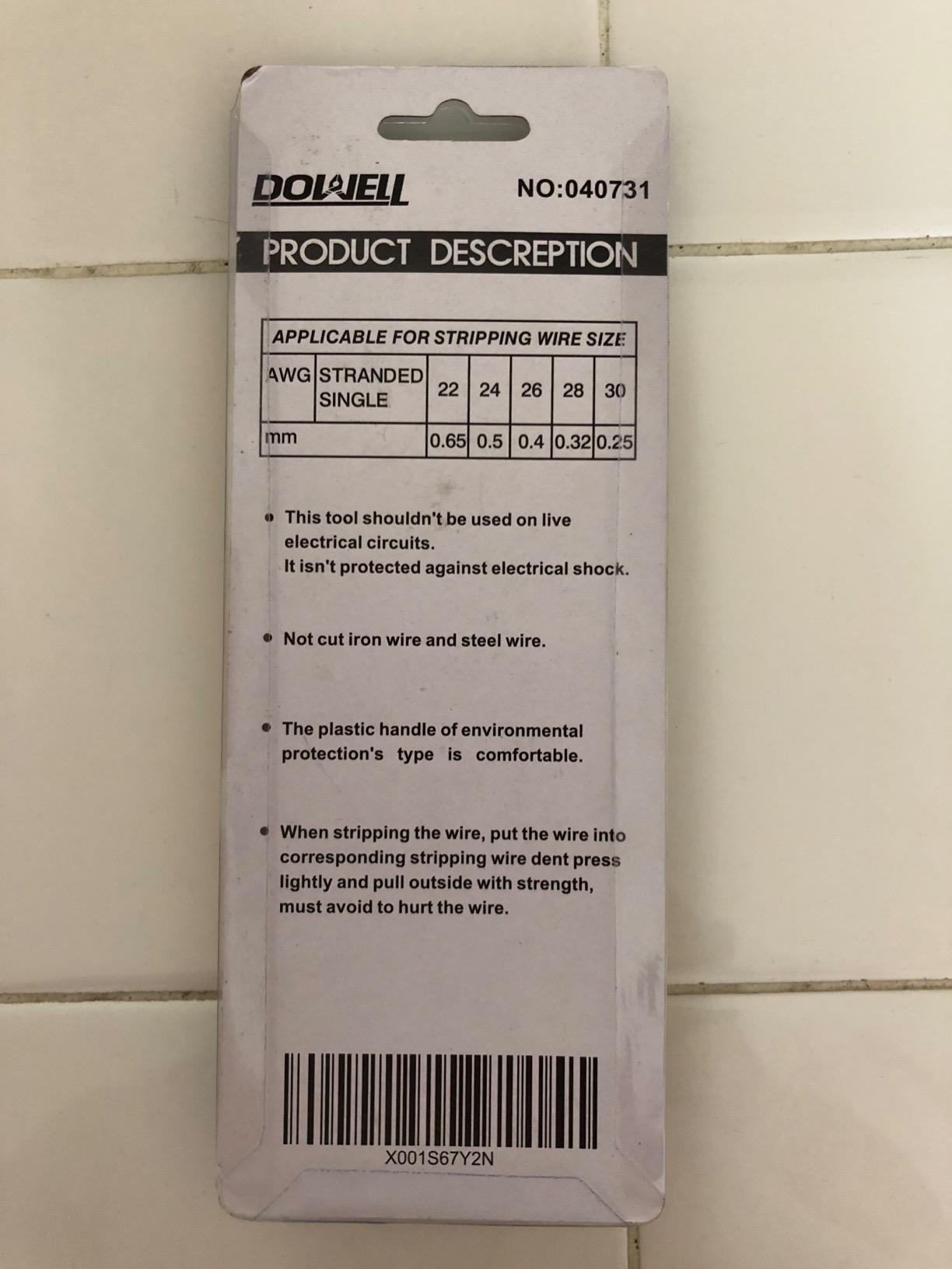DOWELL Wire Stripper, 22-30 AWG Wire Cutter, Stripping Tool customer photo 2
