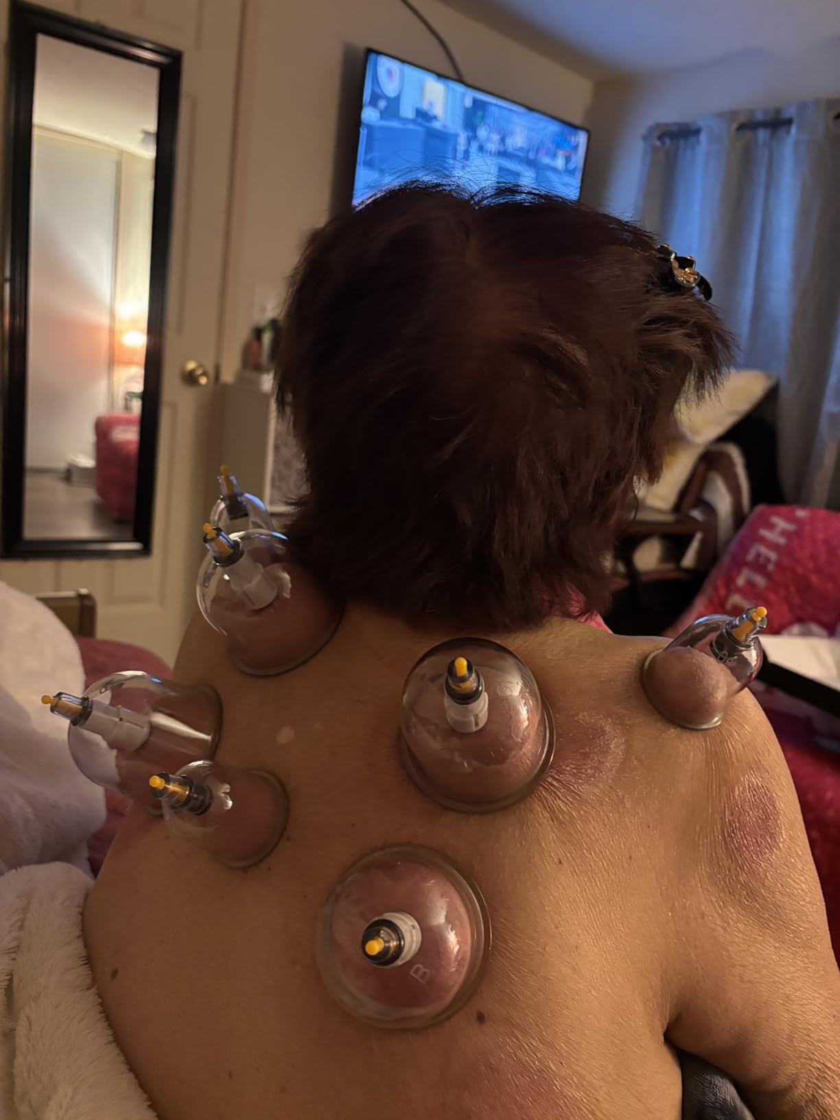 MUCHOO Cupping Set Professional Chinese Acupoint Cupping Therapy Sets Portable, Suction Hijama Cupping Set with Vacuum Magnetic Pump Cellulite Cupping Massage Kit 22-Cup customer photo 2
