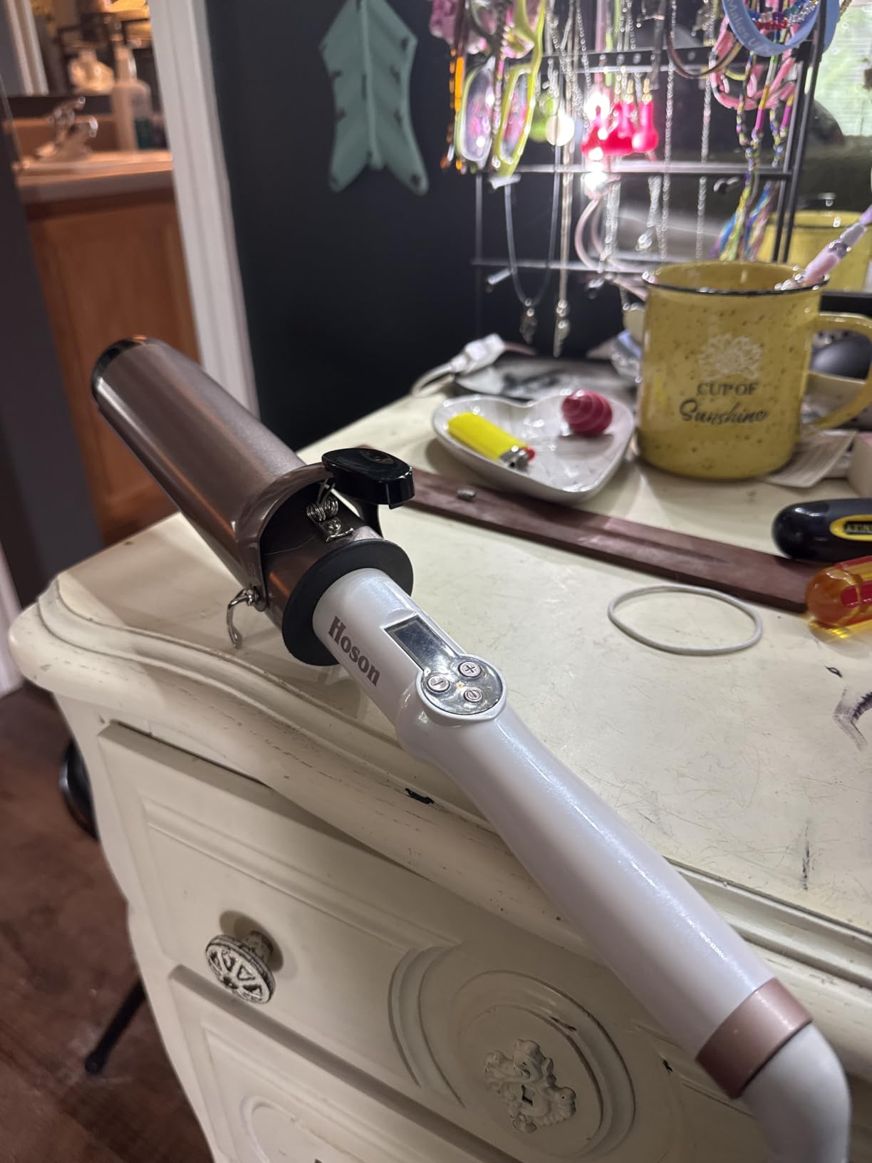 Hoson 1/2 Inch Curling Iron Professional, Ceramic Tourmaline Curl Wand Barrel, Hair Curler Iron for Long & Short Hair,Glove Include, Gold customer photo 1