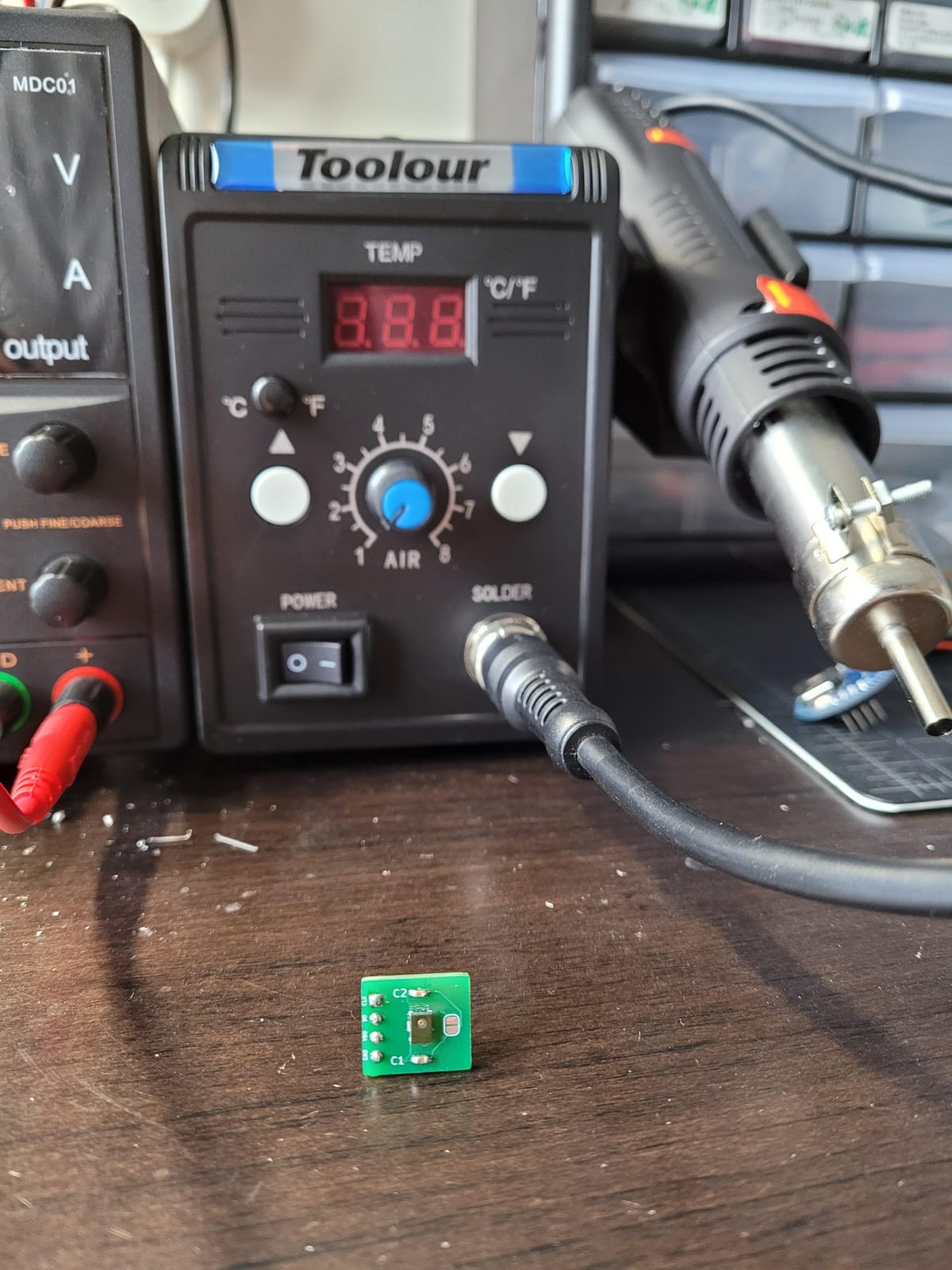 Hot Air Rework Station Solder Heat Gun,°F/°C Display,110V SMD Hot Air Gun,Temp. & Airflow Adjustable Soldering Stations for BGA IC Electronics Repair Desoldering Tool customer photo 1
