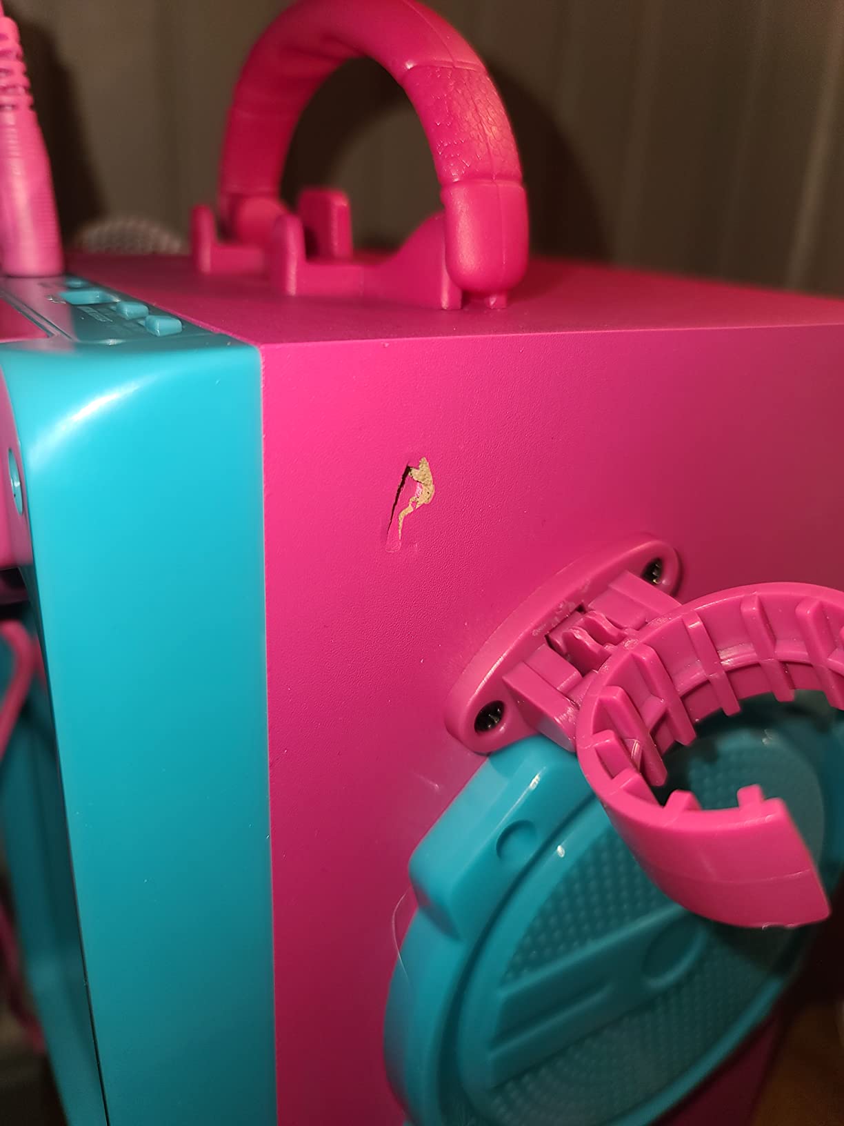 Rechargeable Pink Karaoke Machine, 2 Microphones, Bluetooth, Girls Ages 8+ customer photo 2