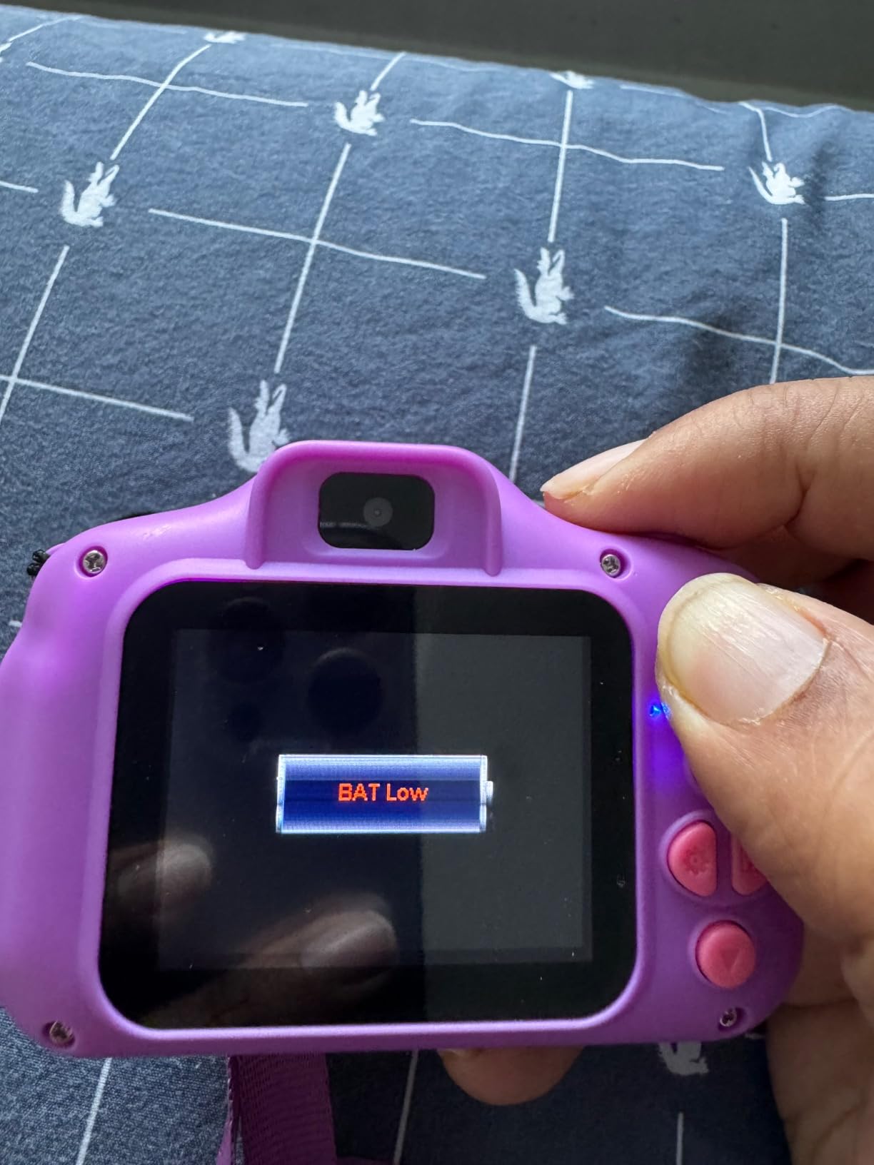 Seckton Upgraded Kids Selfie Camera, HD Digital Video Camera-Navy Blue customer photo 2