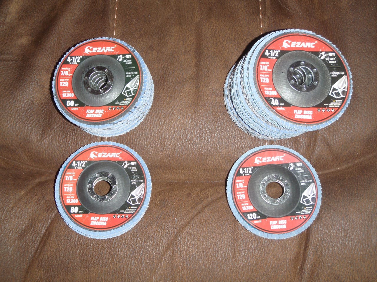 EZARC Zirconia Flap Discs 40 Grit, 4-1/2 x 7/8-Inch, Type 29, 10-Pack customer photo 2