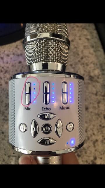 Amazmic Kids Karaoke Microphone Machine Toys for Girls Bluetooth Microphone with LED Light, Christmas Birthday Gift for Girls Boys 3-12+ Years Old (Blue) customer photo 2