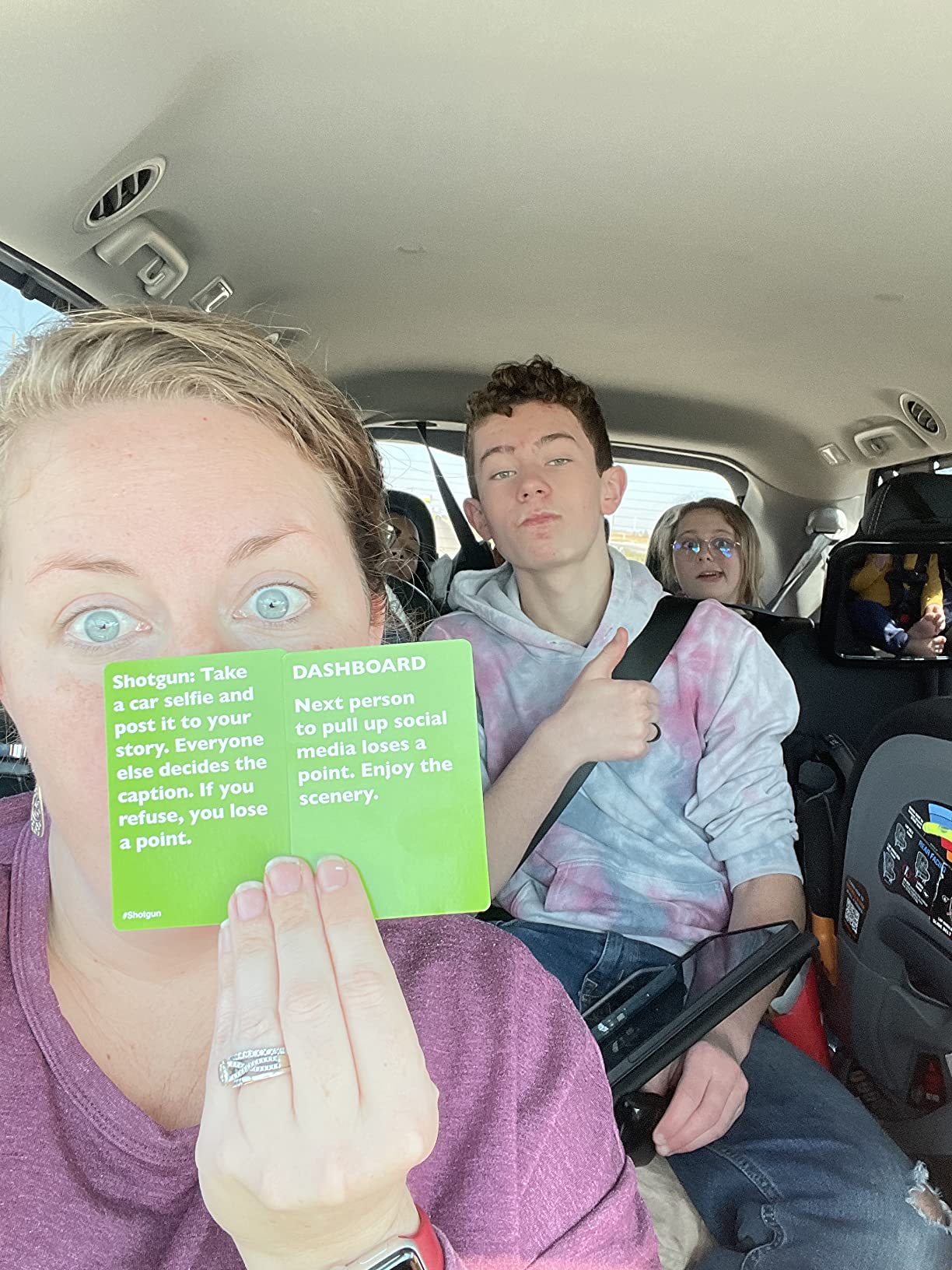 WHAT DO YOU MEME? Shotgun! - The Road Trip Car Game for Families, Travel Games and Road Trip Activities for Kids by Relatable customer photo 1
