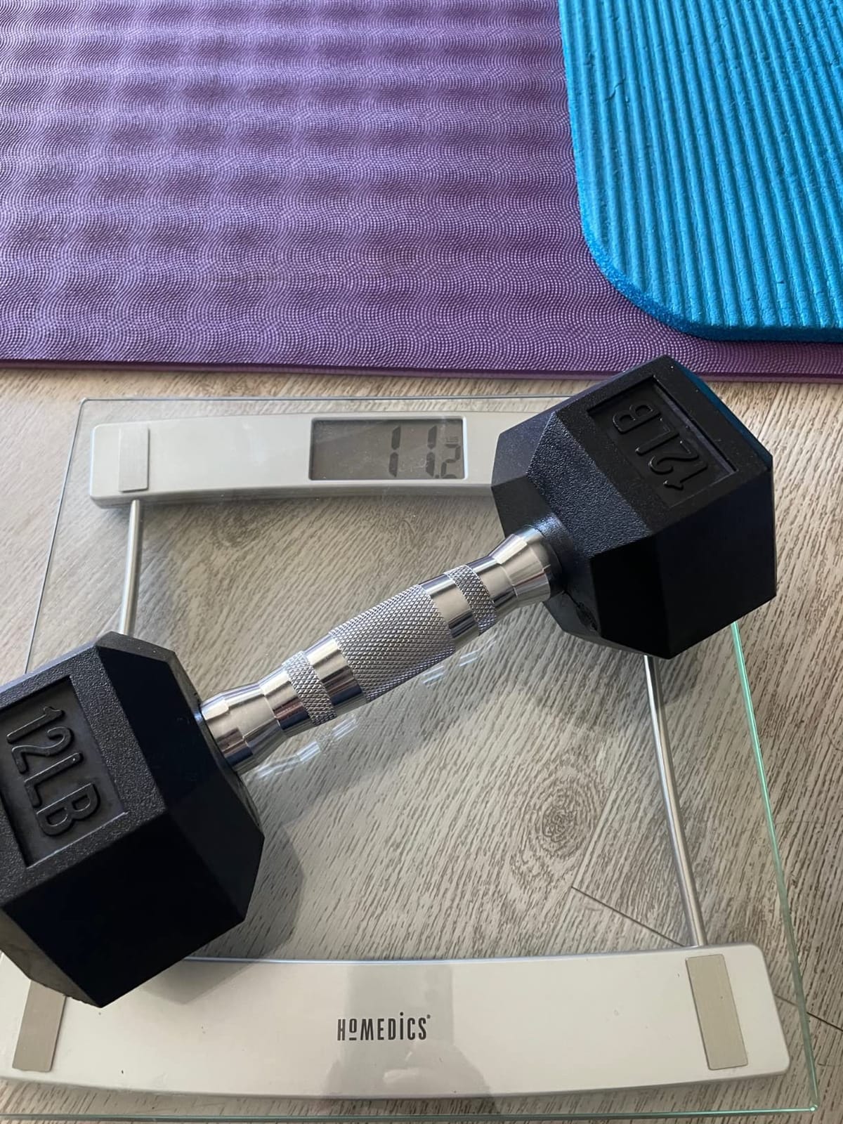 Hex Dumbbells Rubber Coated Cast Iron Dumbbell for Exercises customer photo 1