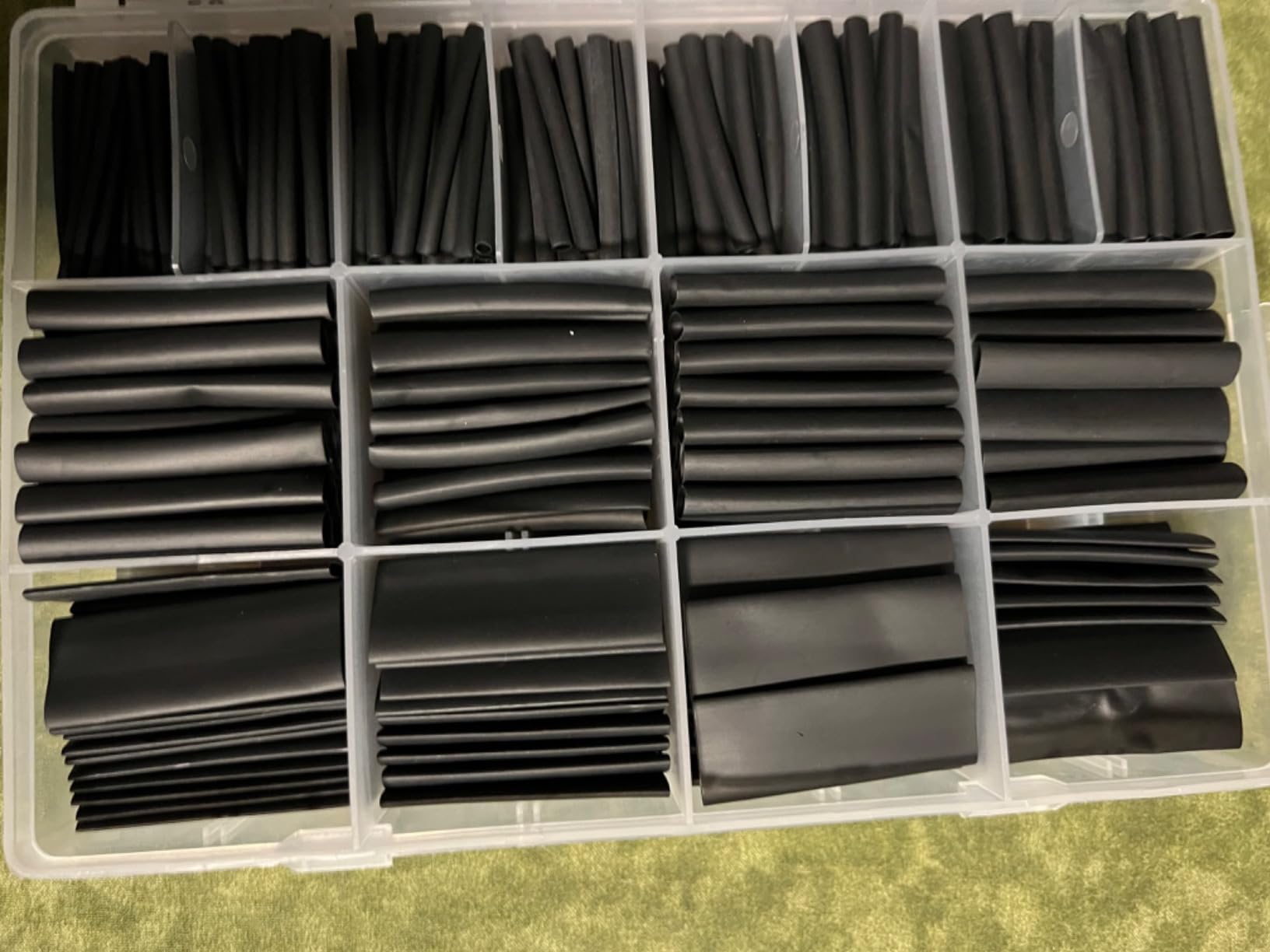 Bates- Heat Shrink Tubing Kit, 11 Sizes, 2:1 Ratio, 580 pcs, Heat Shrink Wrap, Wire Shrink Wrap Tubing, Wire Shrink Tubing, Wire Heat Shrink, Electrical Shrink Wrap Tubing, Shrink Tubing for Wires customer photo 2
