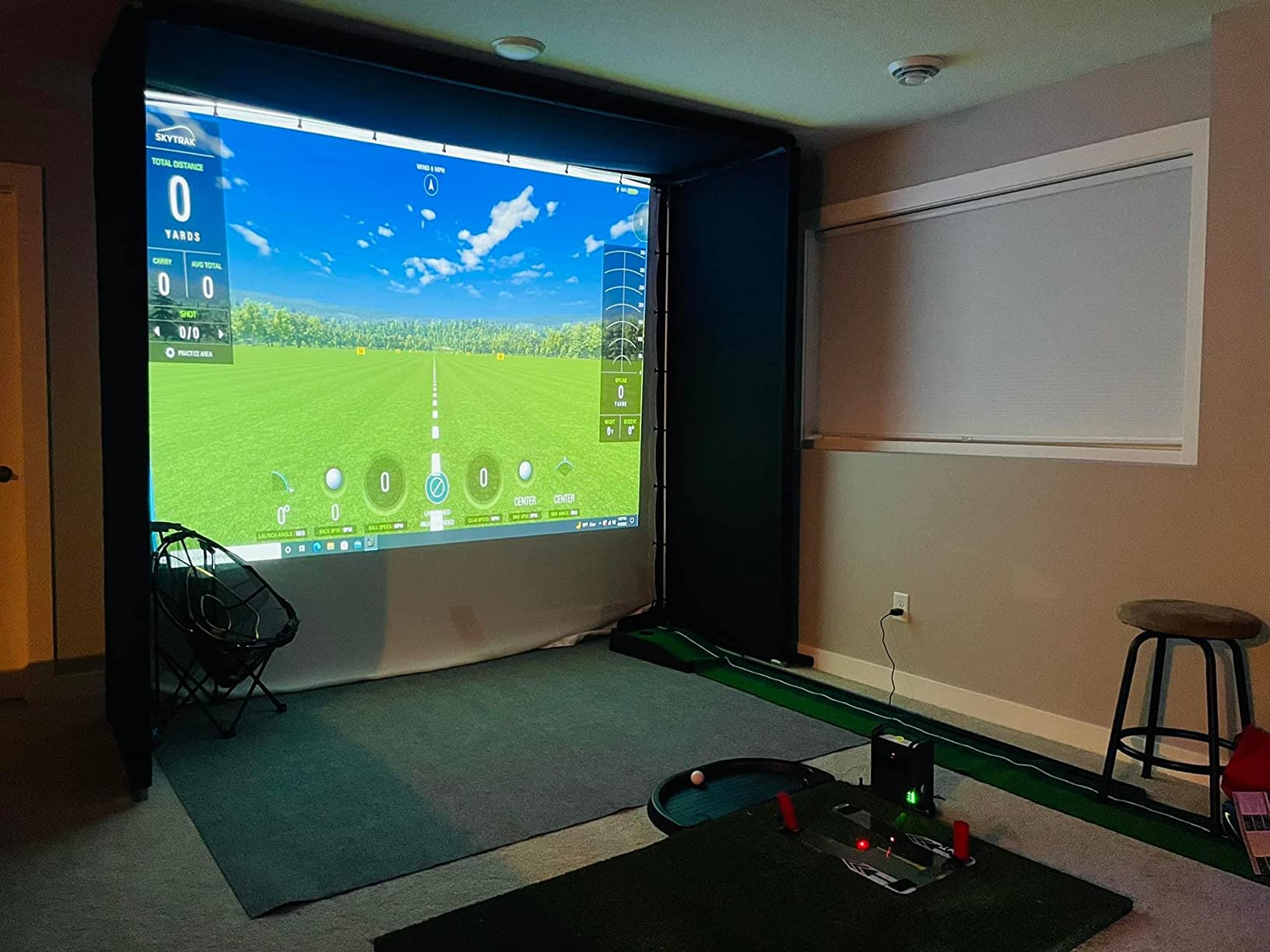 aikeec Golf Simulator Impact Screen Display Projector Screen for Golf Training, Indoor Ultra Clear Golf Impact Screen, with 14pcs Grommet Holes, 16pcs Ball Bungee Cords, in 5 Sizes customer photo 2