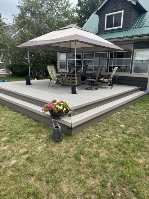 CROWN SHADES Gazebo 10x10 Pop Up Canopy with Mosquito Netting, Beige customer photo 2