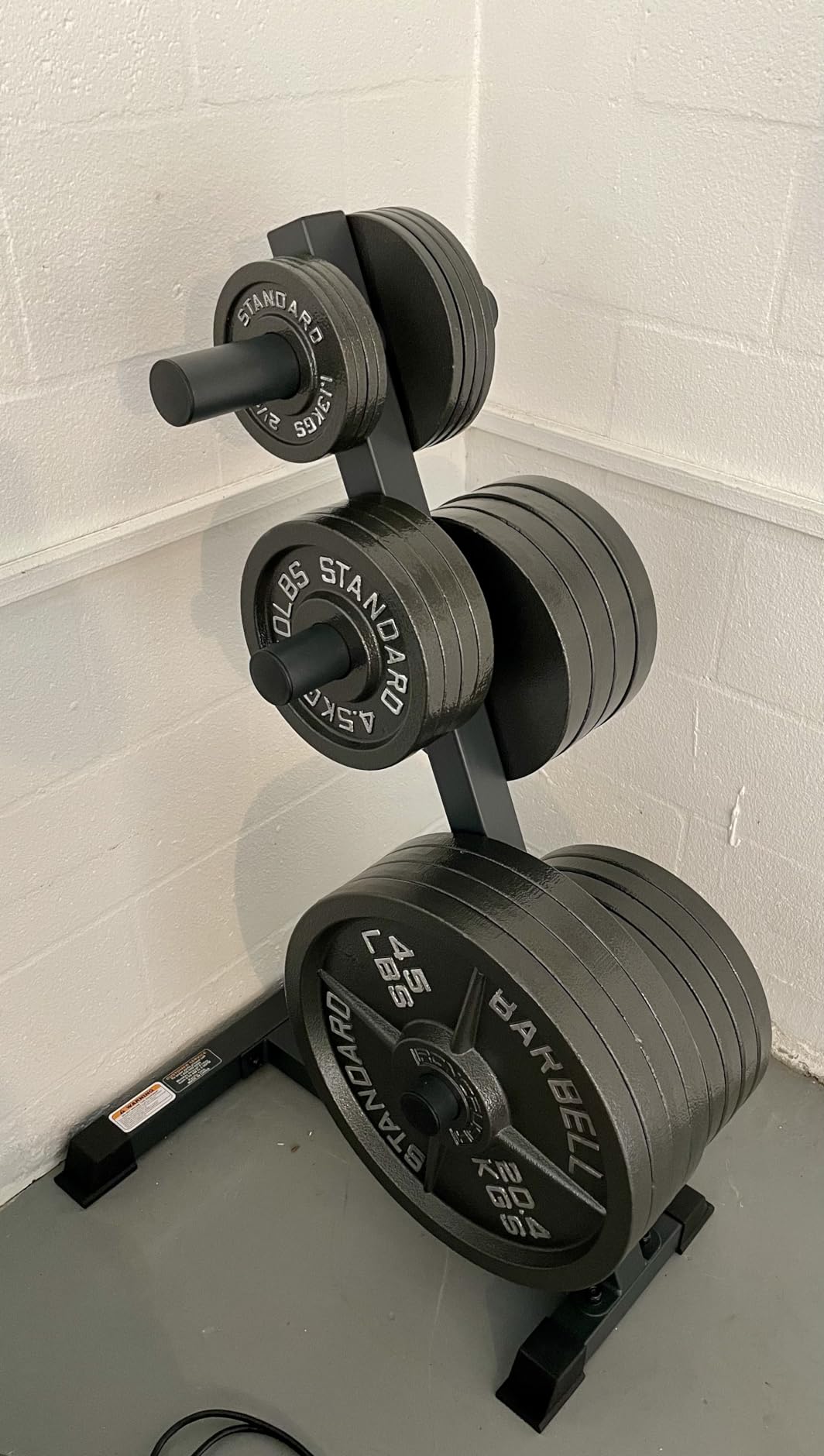 Cast Iron Olympic Weight Plates – Free Weights with 2-inch Hole & Anti-Rust Hammertone Finish - Ideal for Strength Training, Crossfit Equipment & Home Gym Set – Sold in Pairs - 2.5LB–45LB customer photo 2