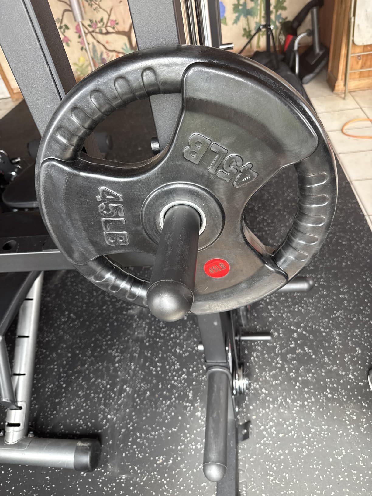 GIKPAL Olympic Weight Plates, 2-Inch Rubber Coated for Strength Training customer photo 2