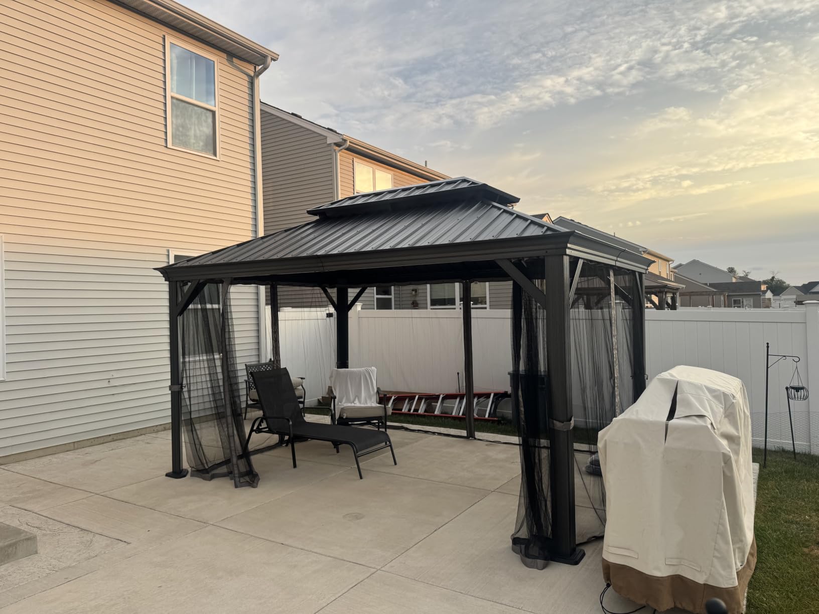 Kozyard Alexander 12' x 16' Hardtop Gazebo, Aluminum Frame customer photo 2
