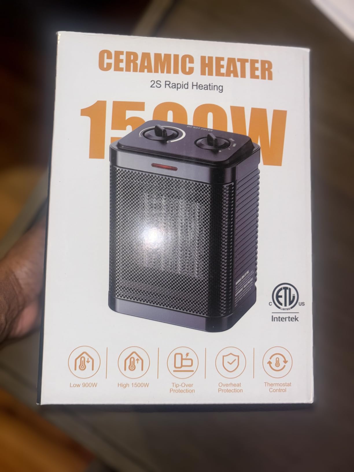 1500W Small PTC Ceramic Space Heater for Indoor Use customer photo 1