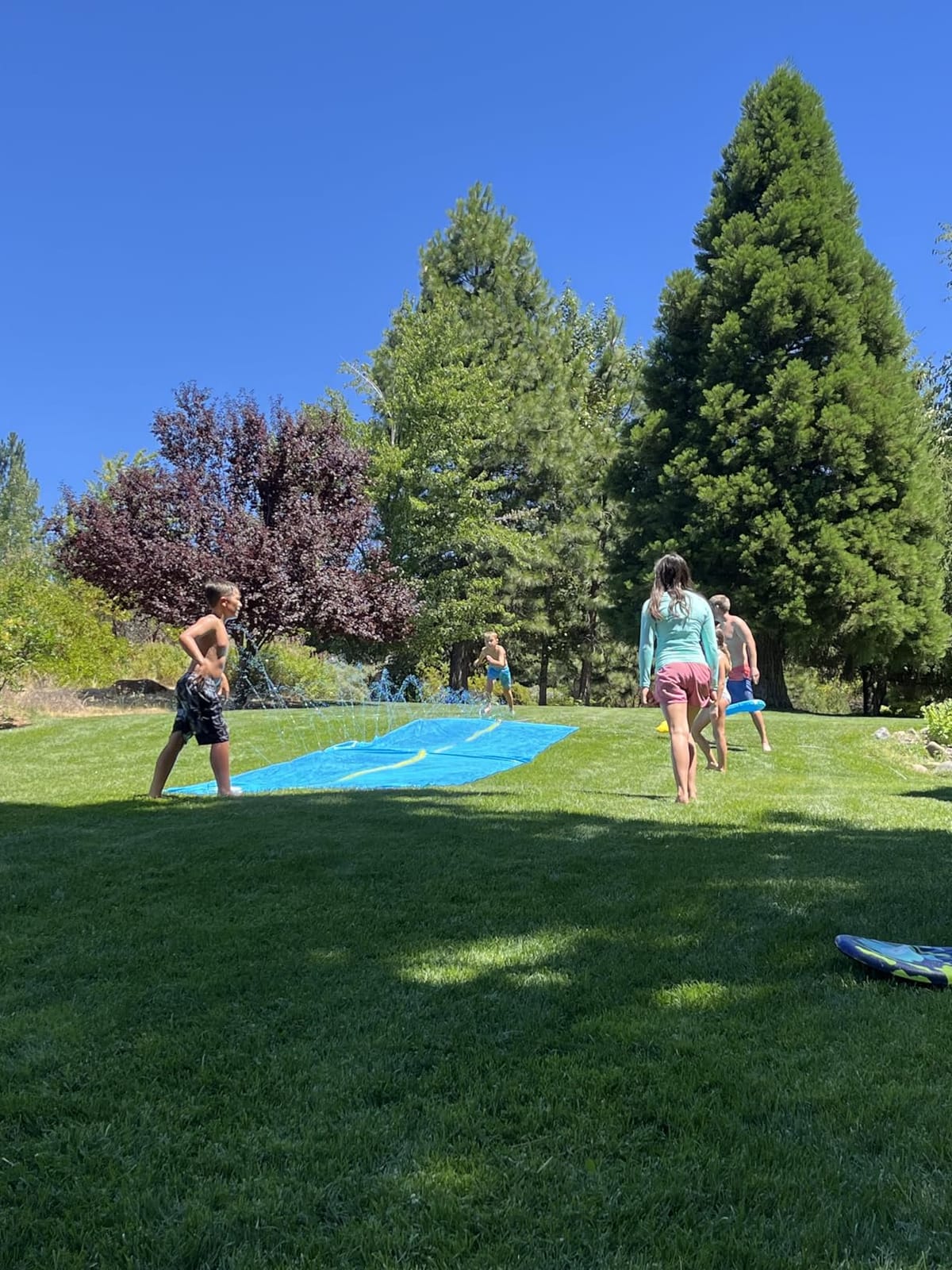 Sloosh Huge Water Slide, 30ft x 6ft Heavy Duty Lawn Water Slip with Built-in Sprinkler Slide and 2 Slip Inflatable Boards for Kids Adults Party Summer Yard Lawn Outdoor Play Activities customer photo 2