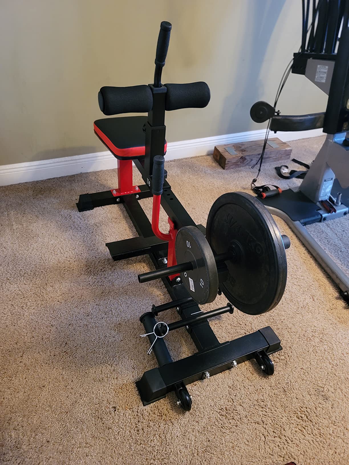 GMWD Adjustable Seated Calf Raise Machine with Band Pegs for Leg Training and Exercise - Home Gym Equipment customer photo 1