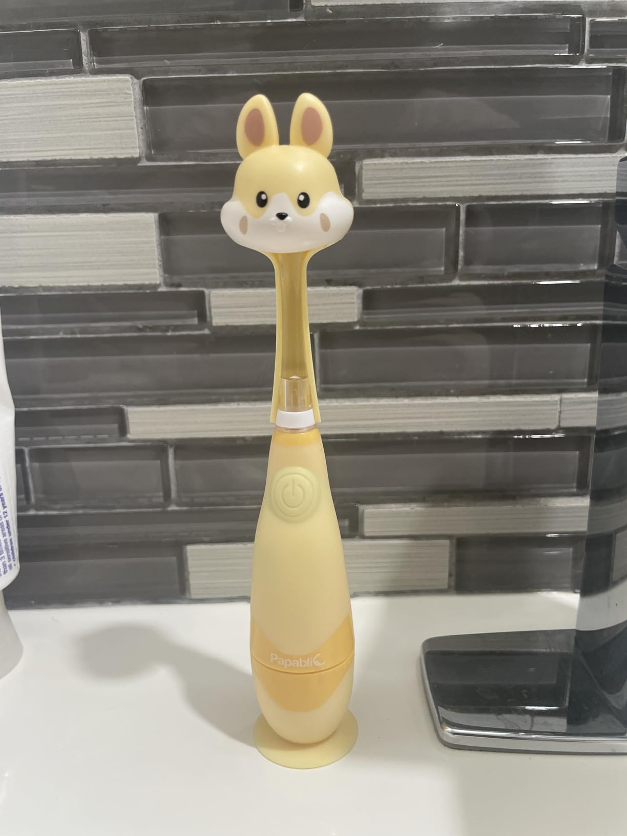 Papablic Toddler Sonic Electric Kids Toothbrush for Ages 1-3, Dinosaur(Max) customer photo 1