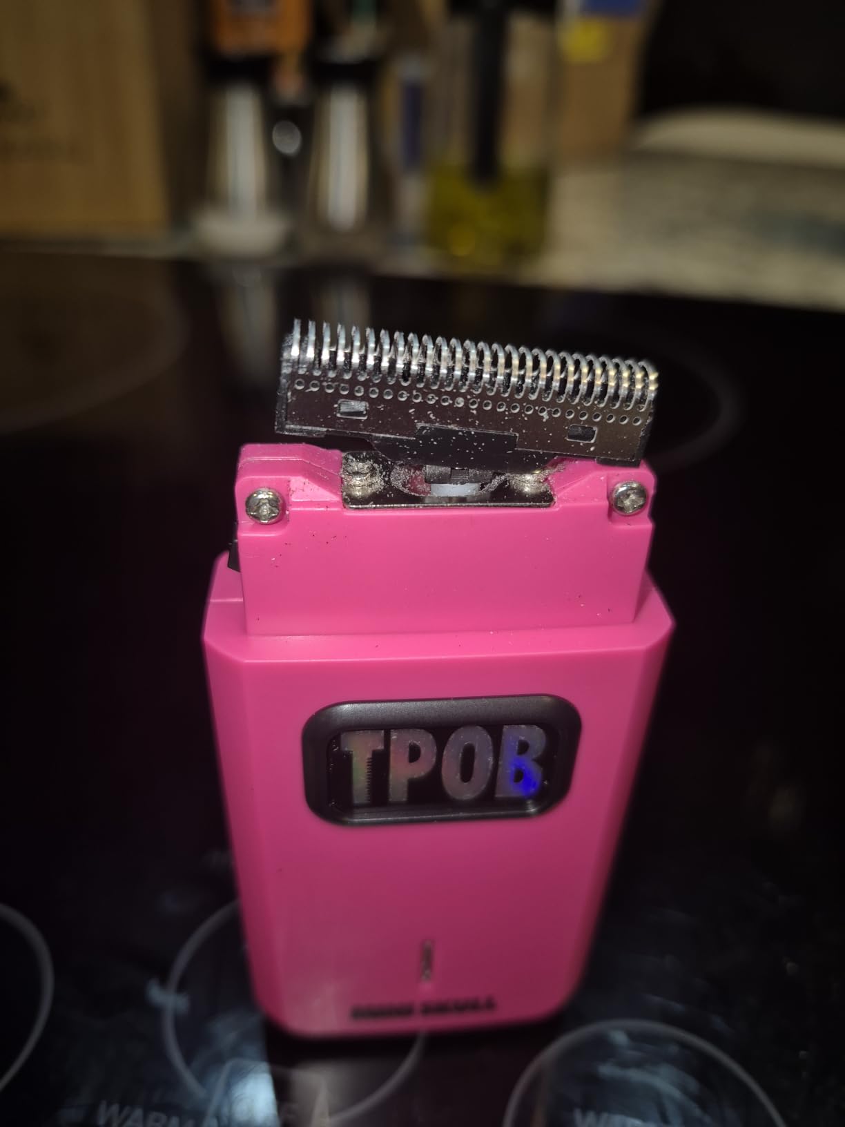 TPOB Mini Skull Single Shaver Compact Design that can fit in Your Pocket with a Turbo Charged Motor, Perfect for Both Professional and at-Home use (Black) customer photo 2