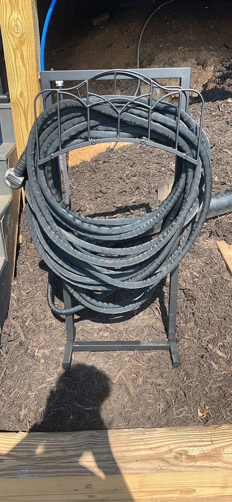 Garden Hose Holder,100ft Capacity Hose Reel for Outside customer photo 2
